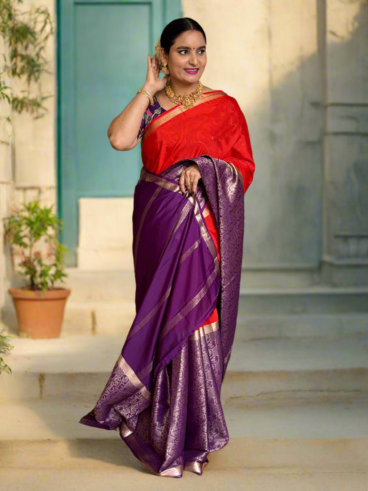 Semi Mysore Crepe (Half and Half Brocade)