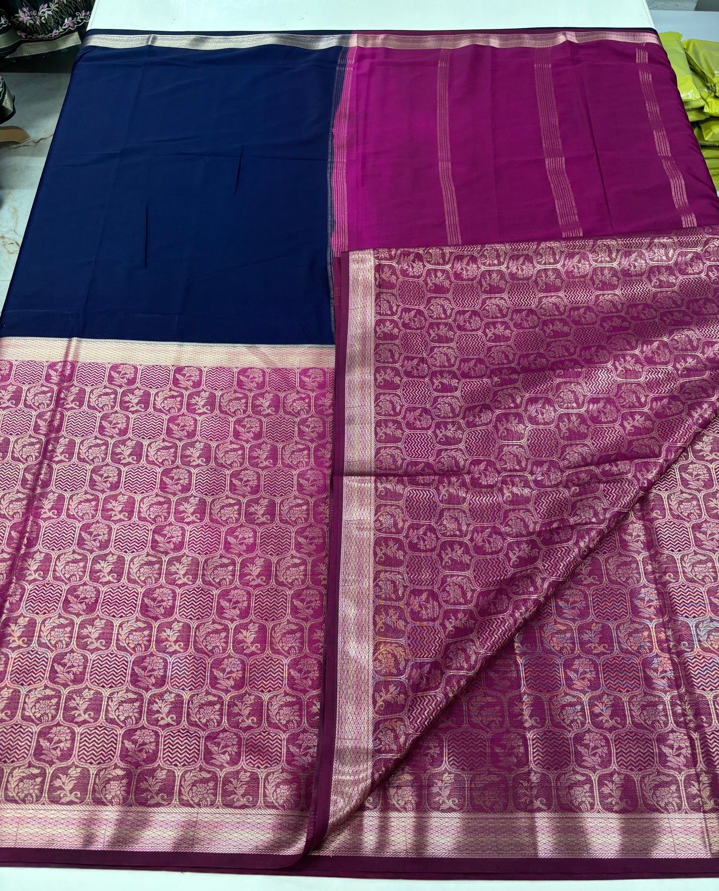 Semi Mysore Crepe (Half and Half Brocade)