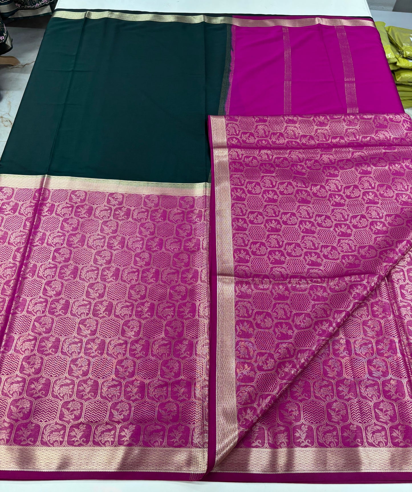 Semi Mysore Crepe (Half and Half Brocade)