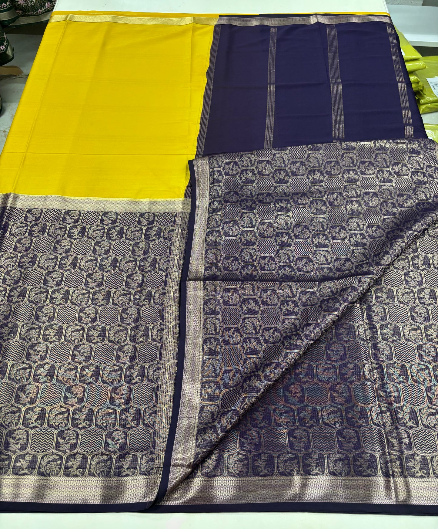 Semi Mysore Crepe (Half and Half Brocade)