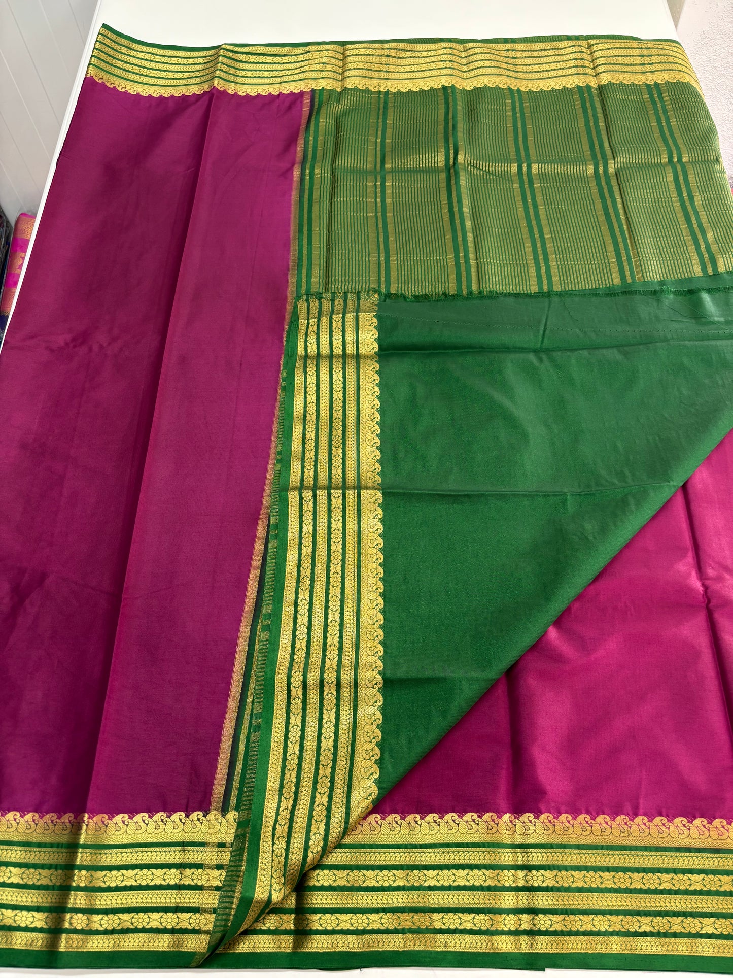 Semi Mysore Crepe (CP Mango & Flower Border)
