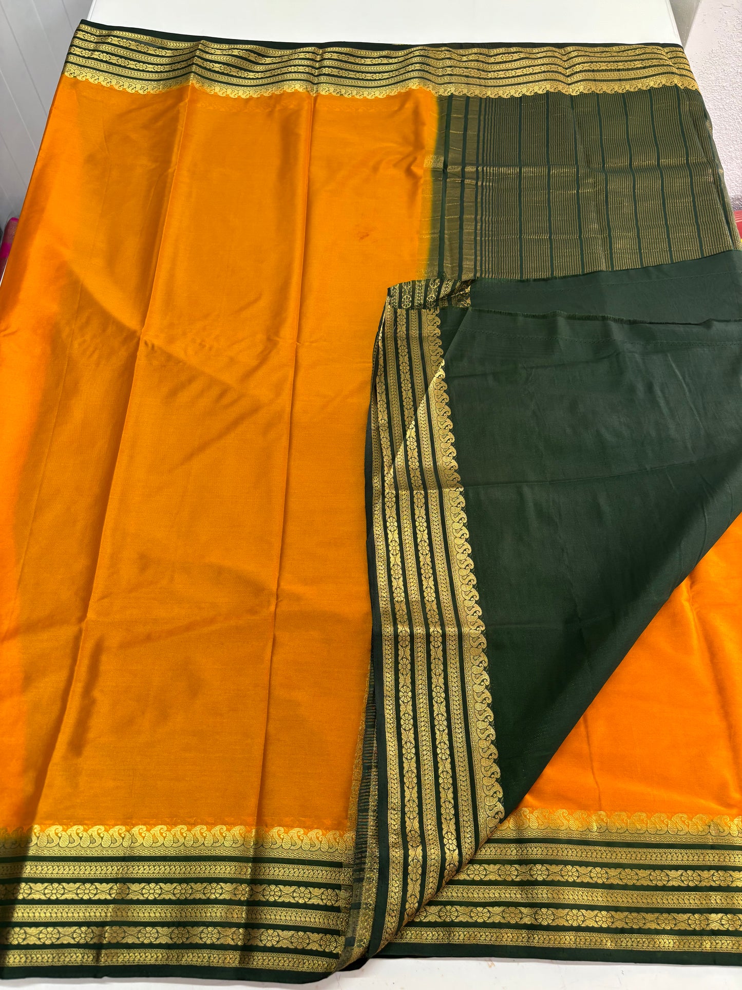 Semi Mysore Crepe (CP Mango & Flower Border)