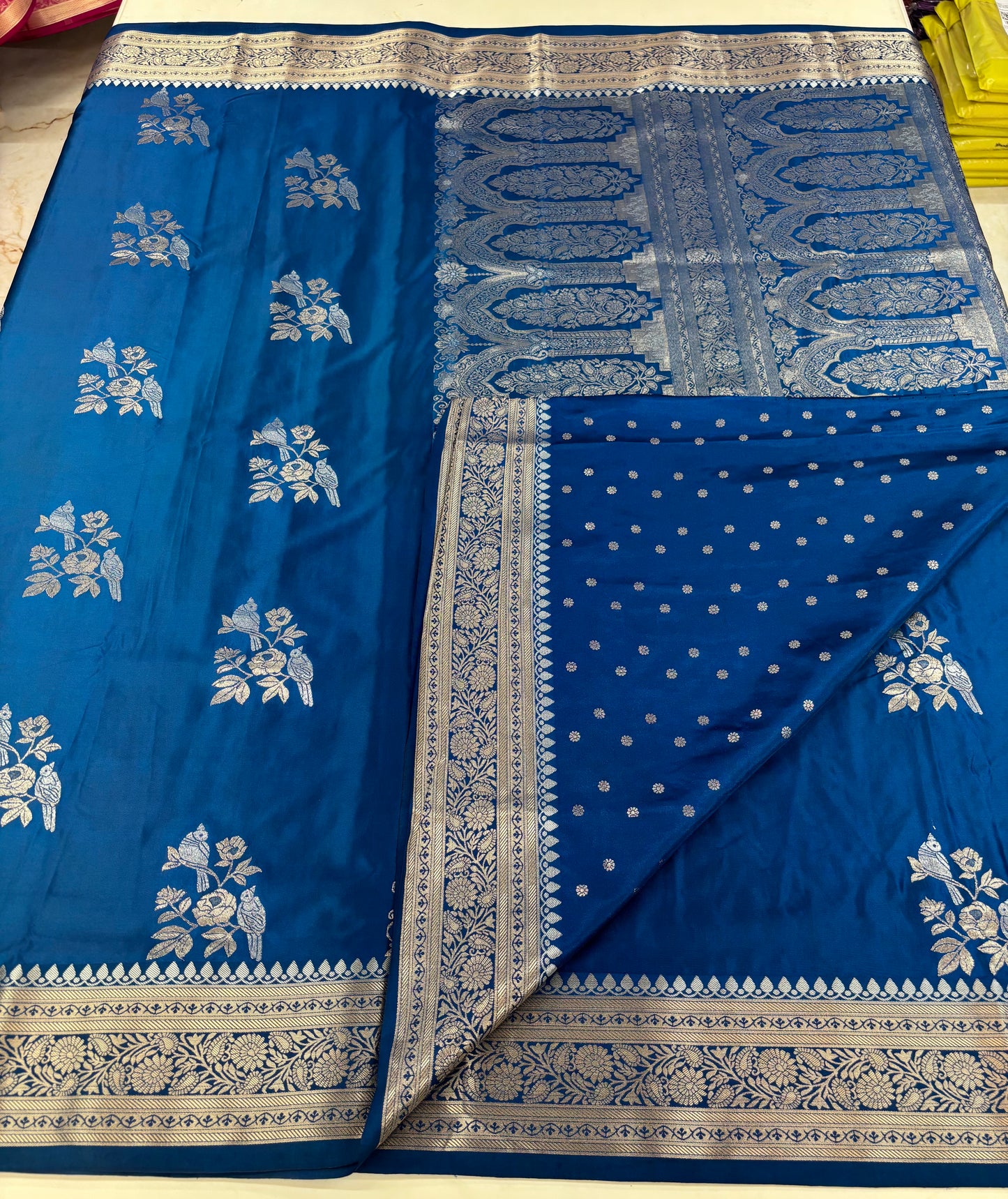 Banarasi Satin (Premium, Floral Motifs)