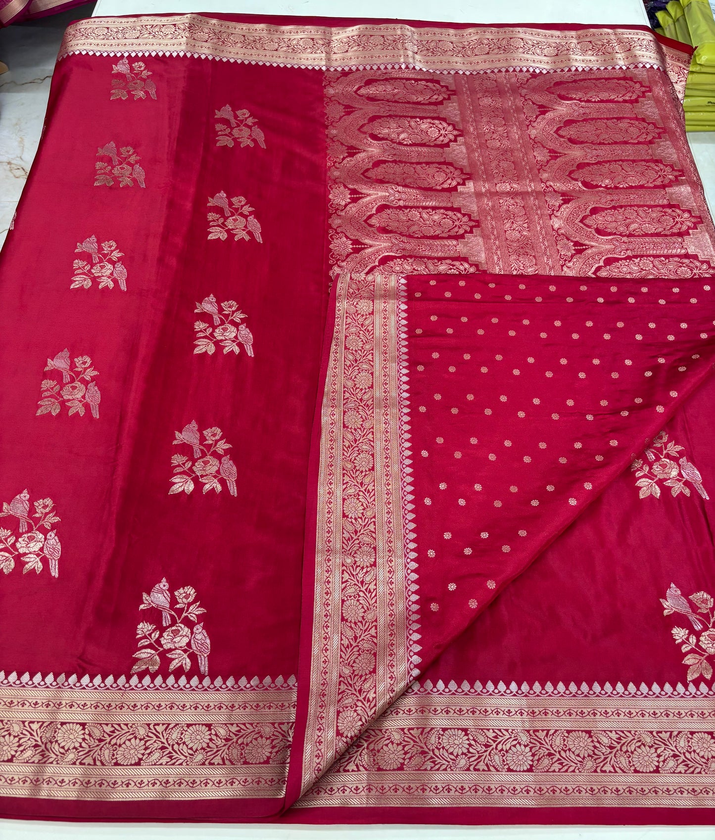 Banarasi Satin (Premium, Floral Motifs)