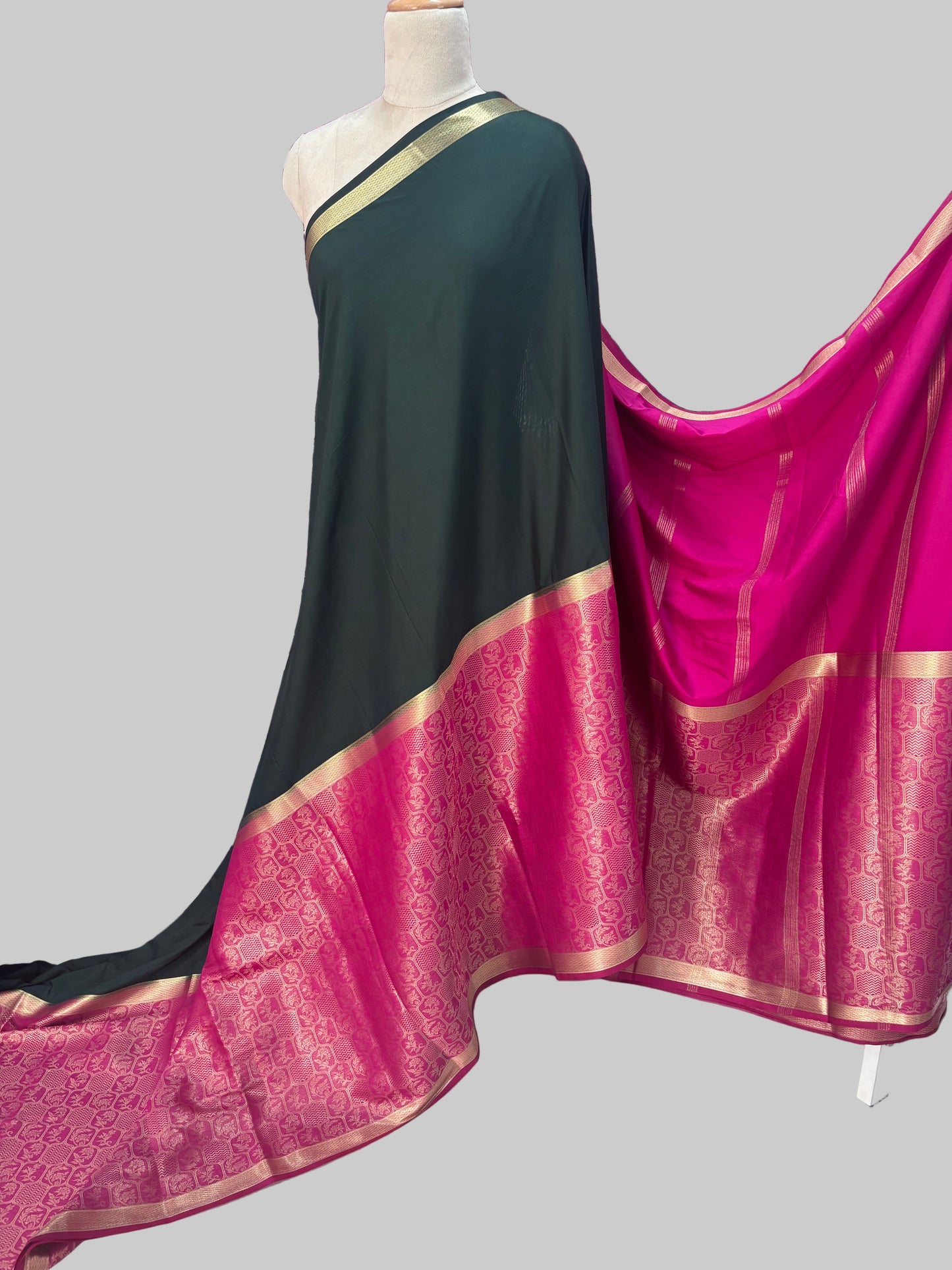 Semi Mysore Crepe (Half and Half Brocade)