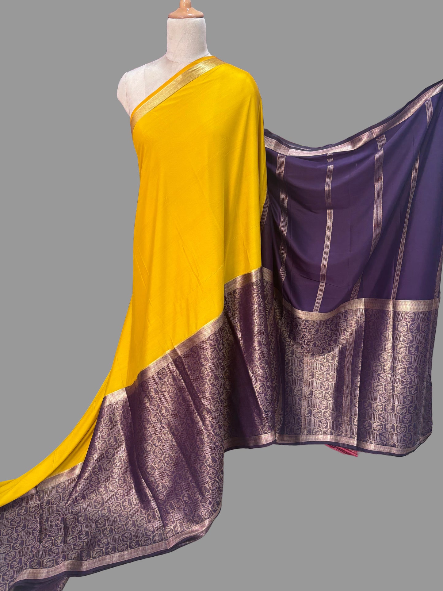 Semi Mysore Crepe (Half and Half Brocade)