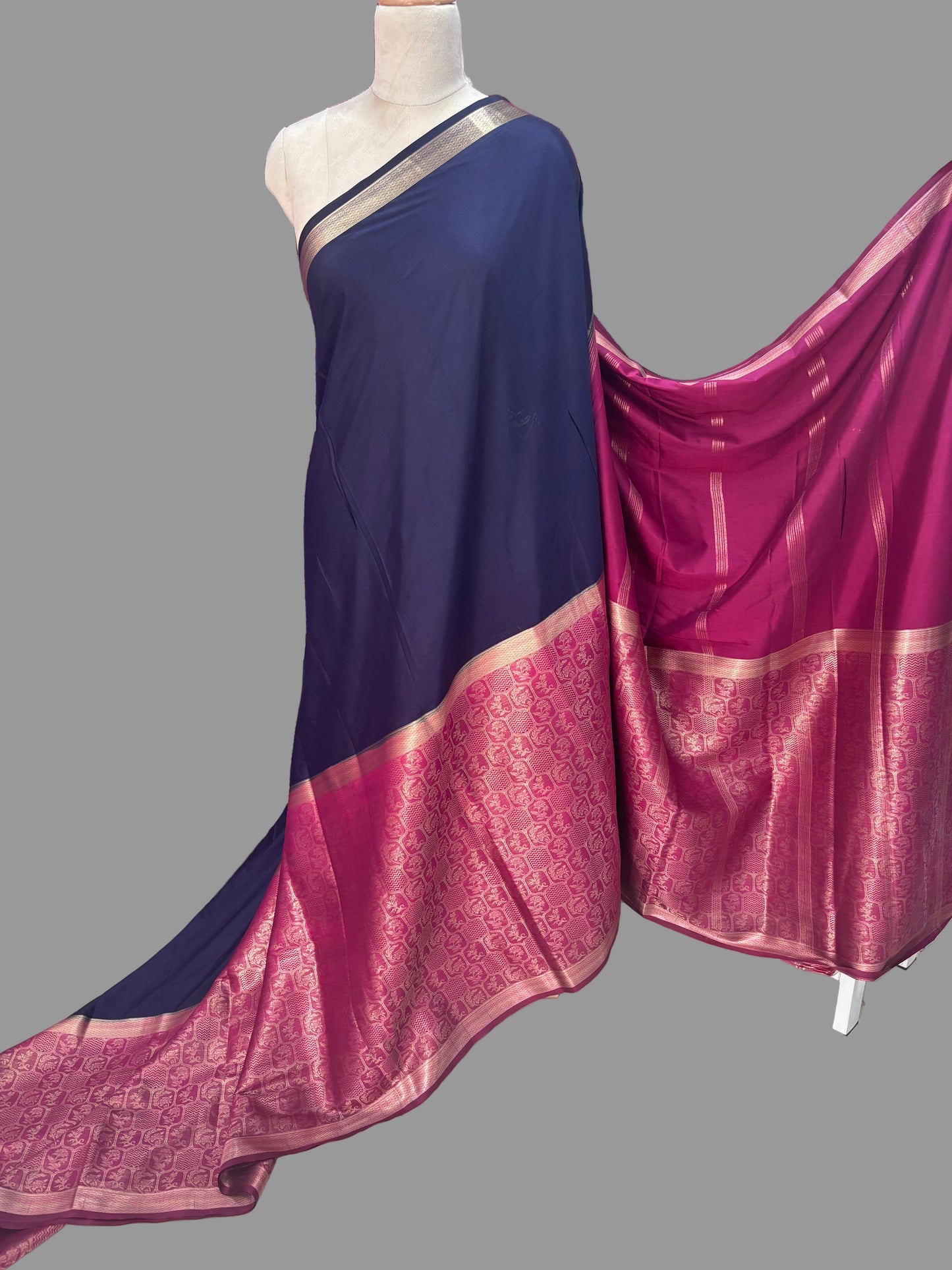 Semi Mysore Crepe (Half and Half Brocade)