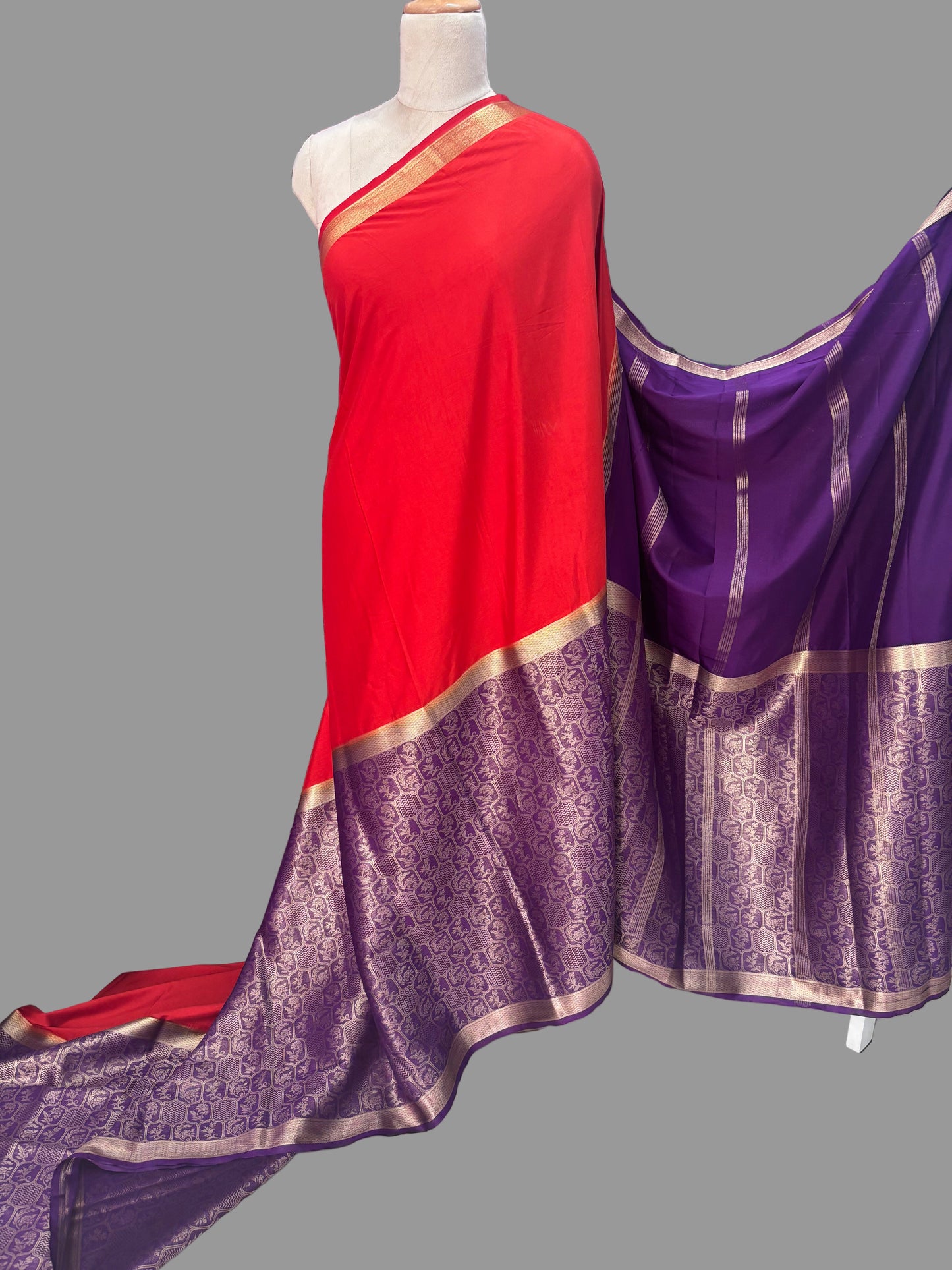 Semi Mysore Crepe (Half and Half Brocade)