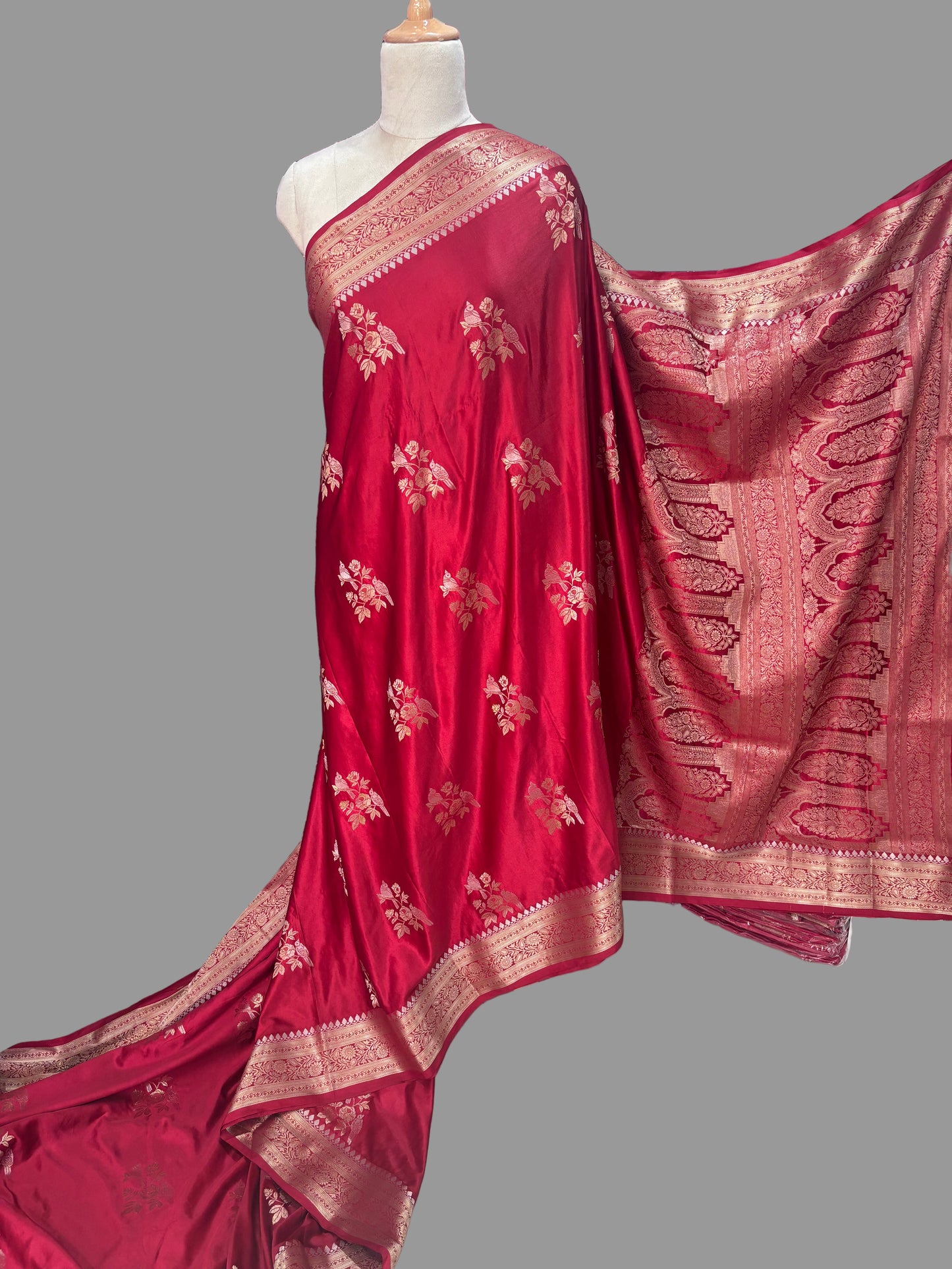 Banarasi Satin (Premium, Floral Motifs)