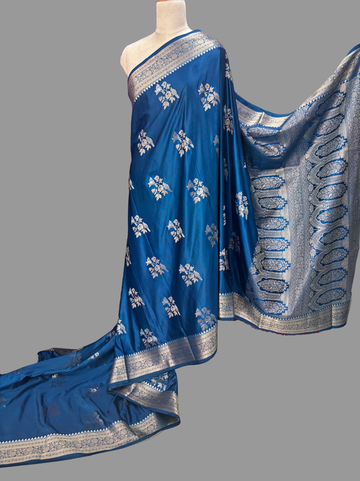 Banarasi Satin (Premium, Floral Motifs)