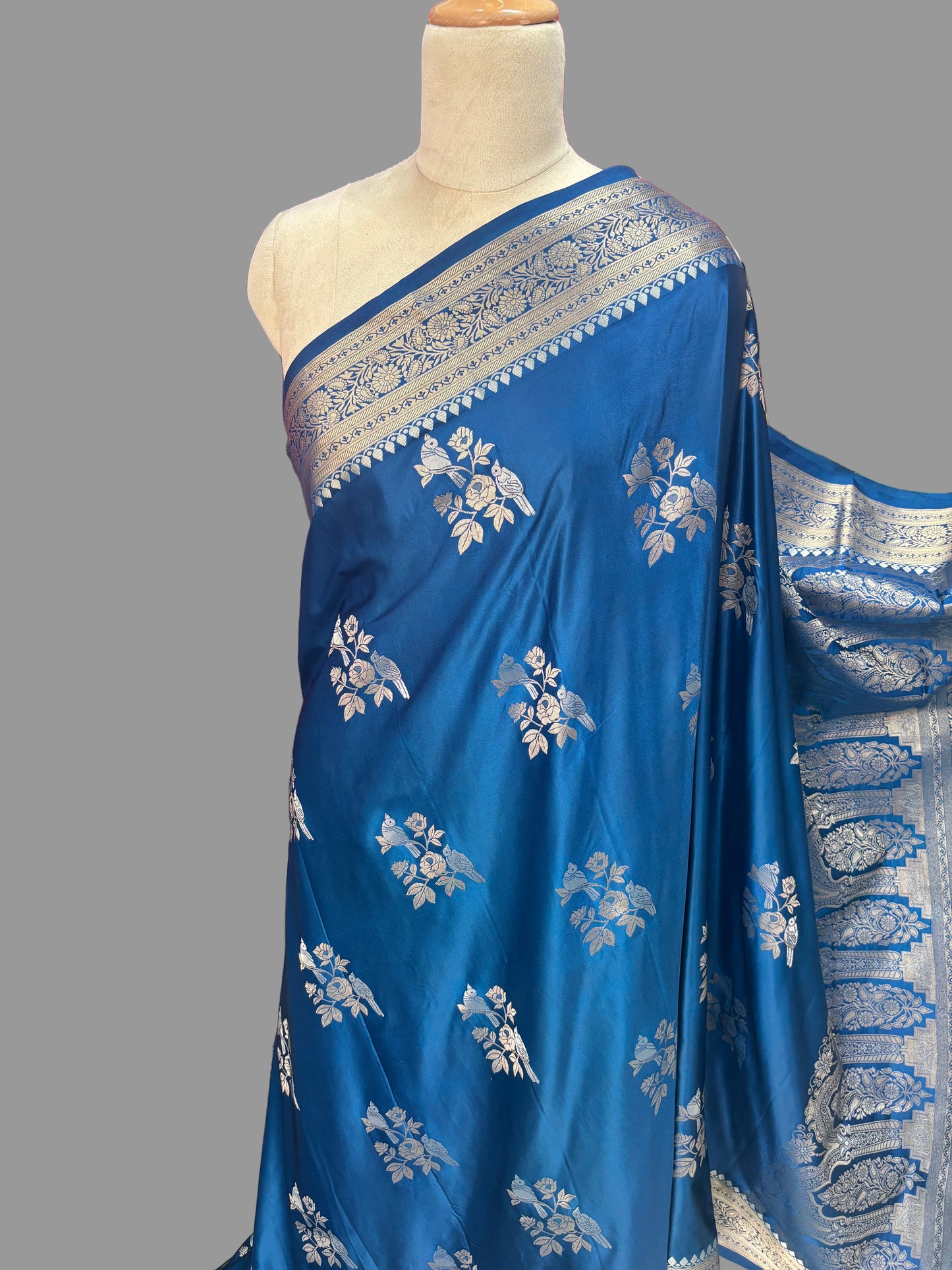 Banarasi Satin (Premium, Floral Motifs)