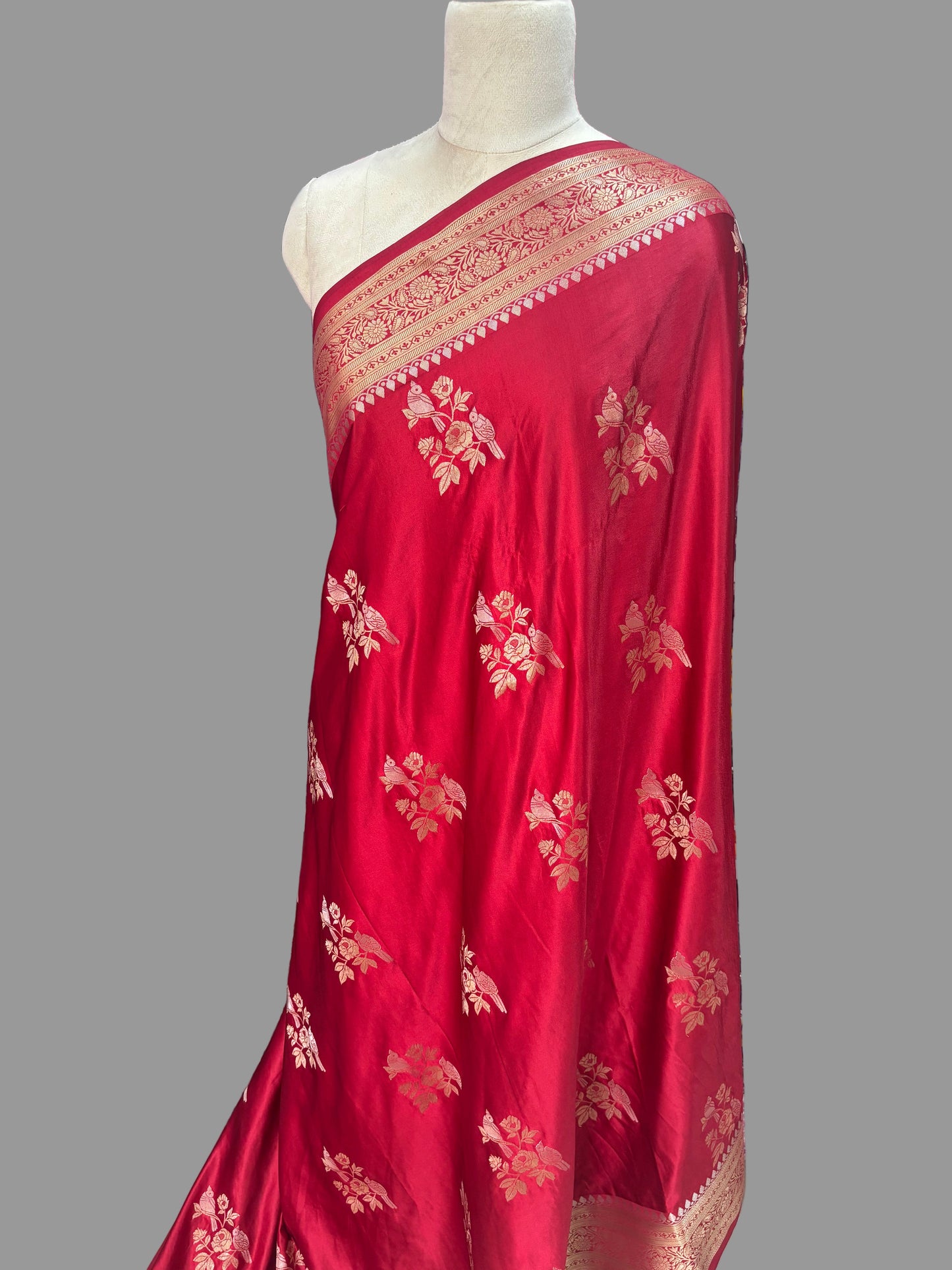 Banarasi Satin (Premium, Floral Motifs)
