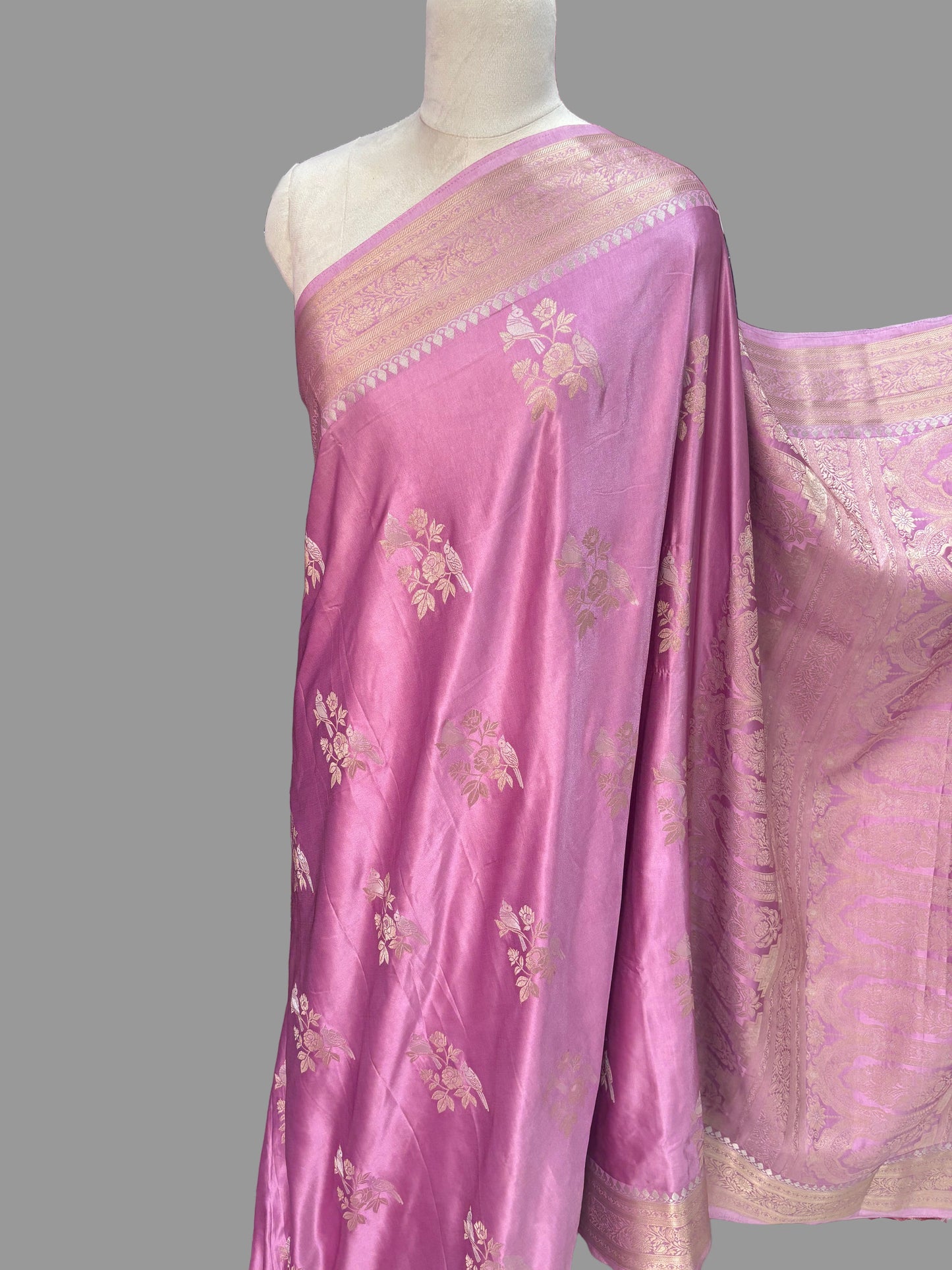 Banarasi Satin (Premium, Floral Motifs)
