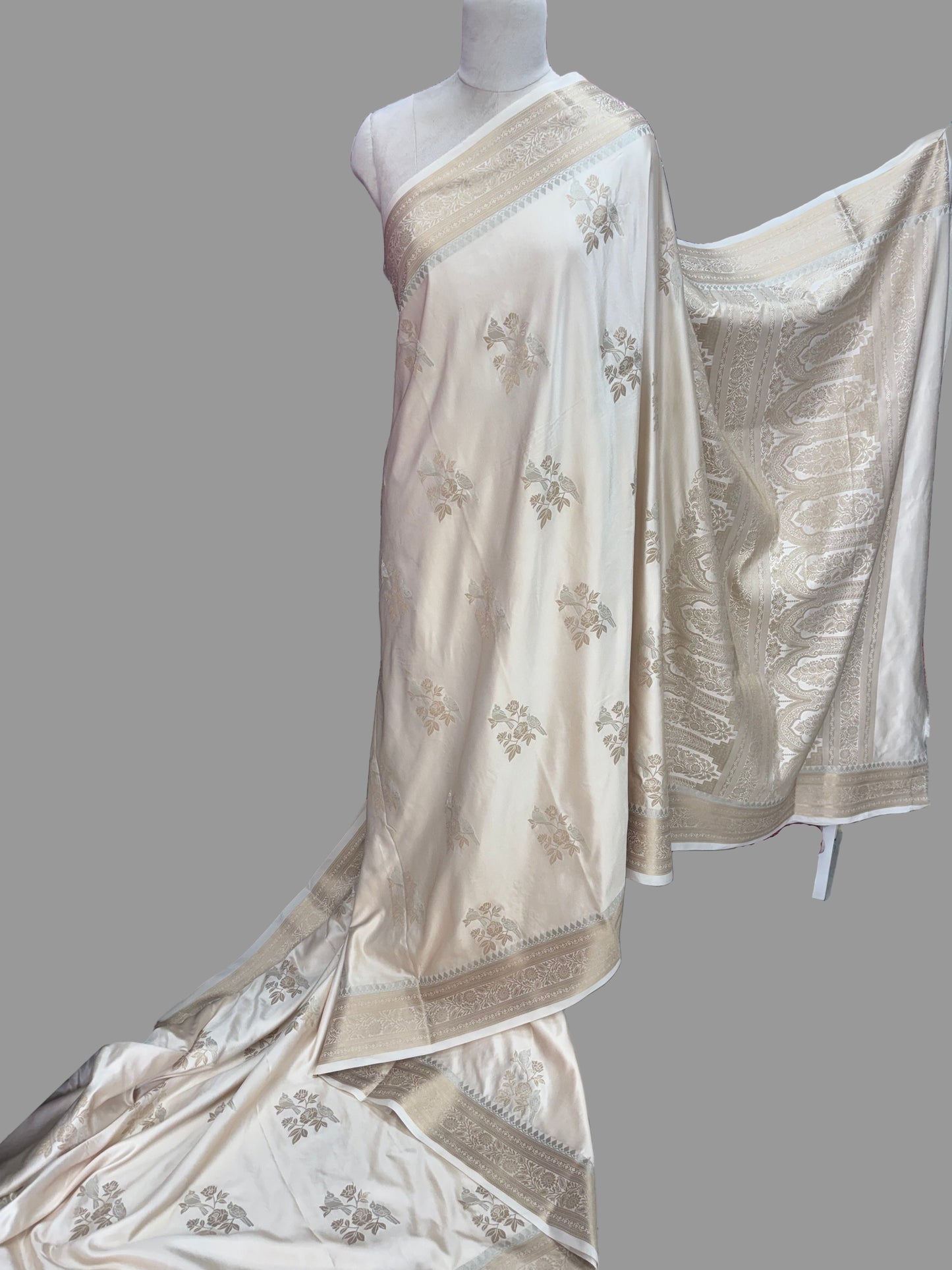 Banarasi Satin (Premium, Floral Motifs)