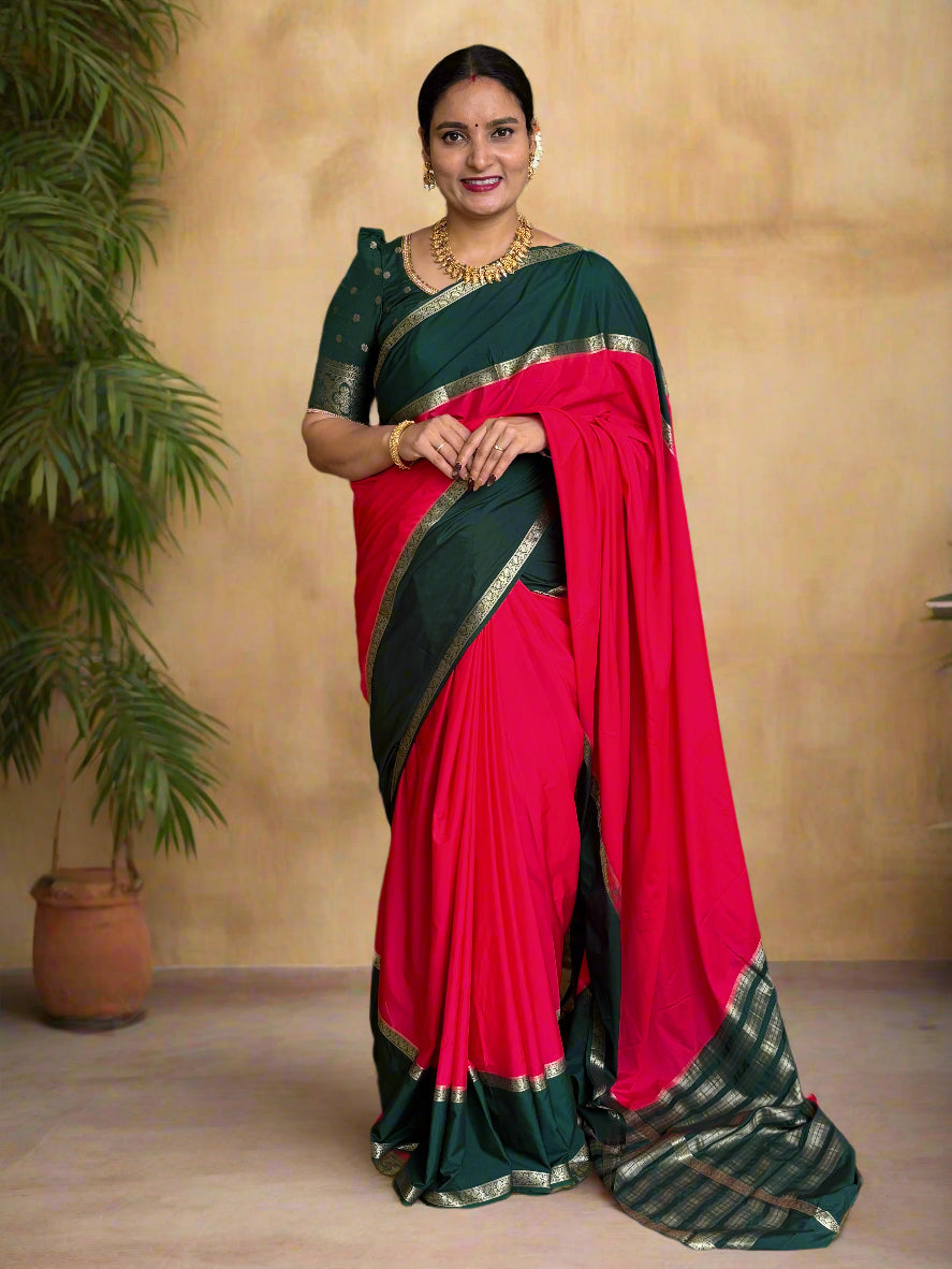 Semi Mysore Crepe (Piping Bentex Border)