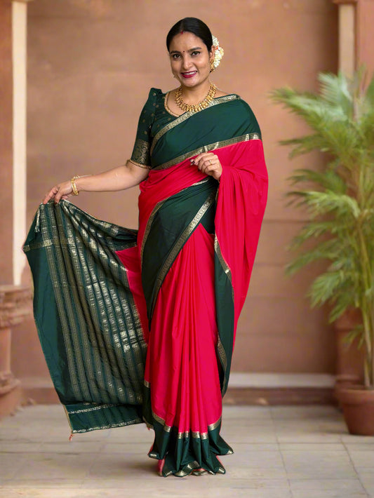 Semi Mysore Crepe (Piping Bentex Border)