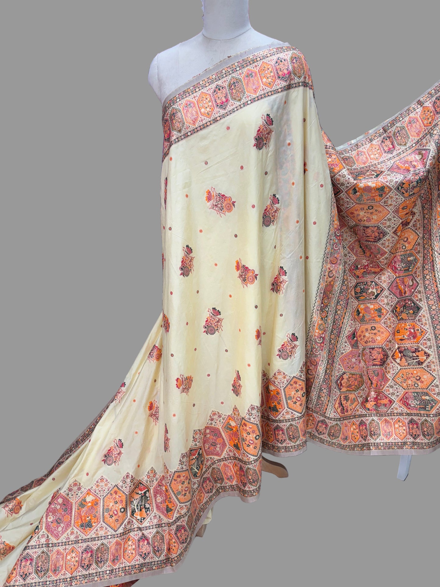 Kashmiri Pashmina Saree (Darbar Theme)