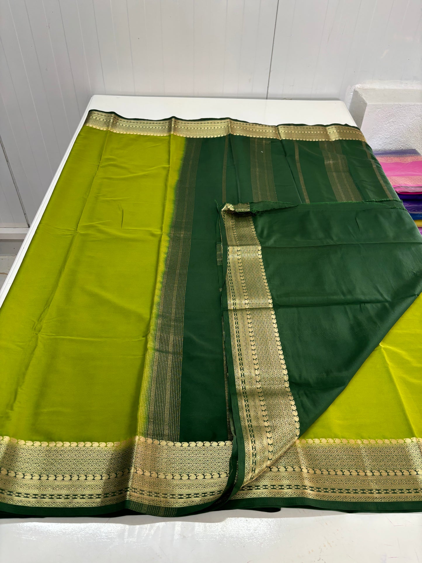 Semi Mysore Crepe (Mango Sequence Border CP)