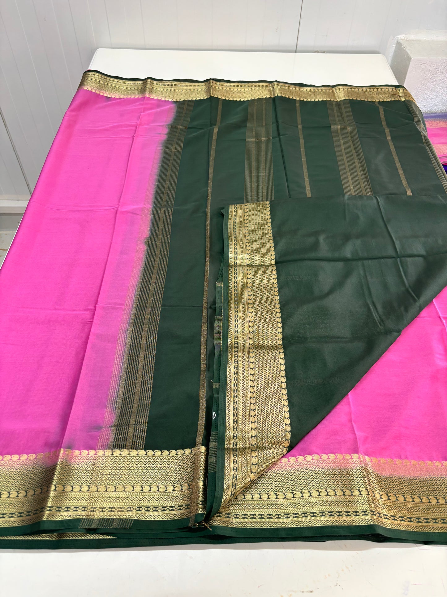 Semi Mysore Crepe (Mango Sequence Border CP)