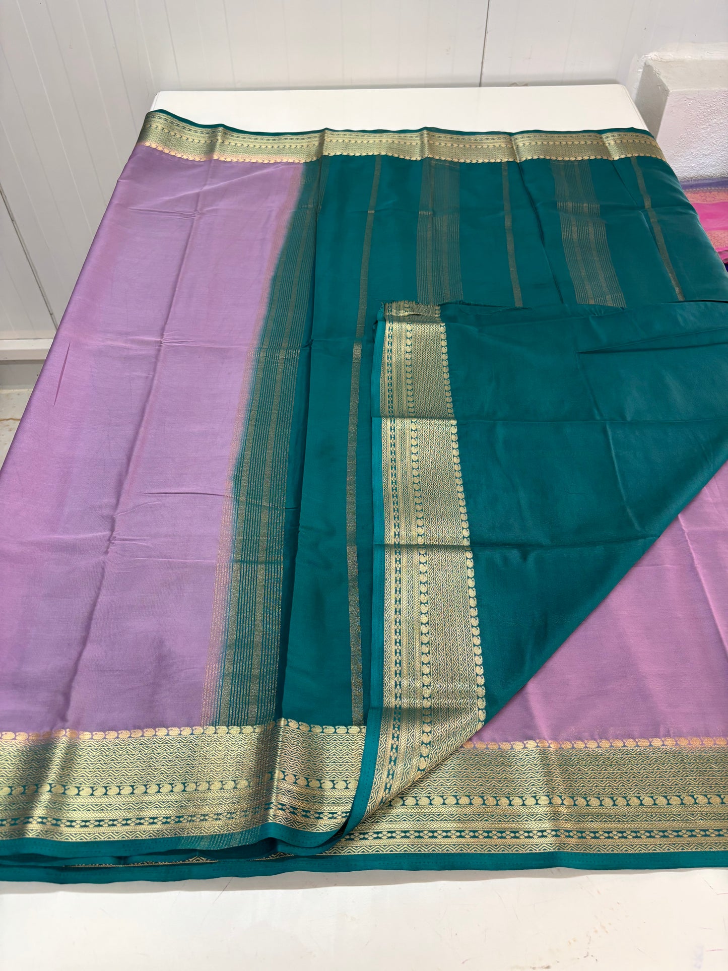 Semi Mysore Crepe (Mango Sequence Border CP)