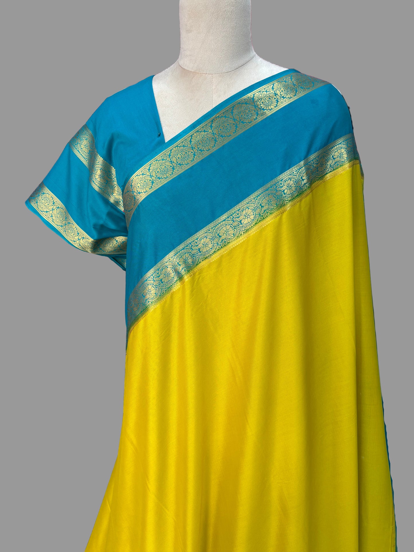 Semi Mysore Crepe (Premium, Floral Bentex Border)