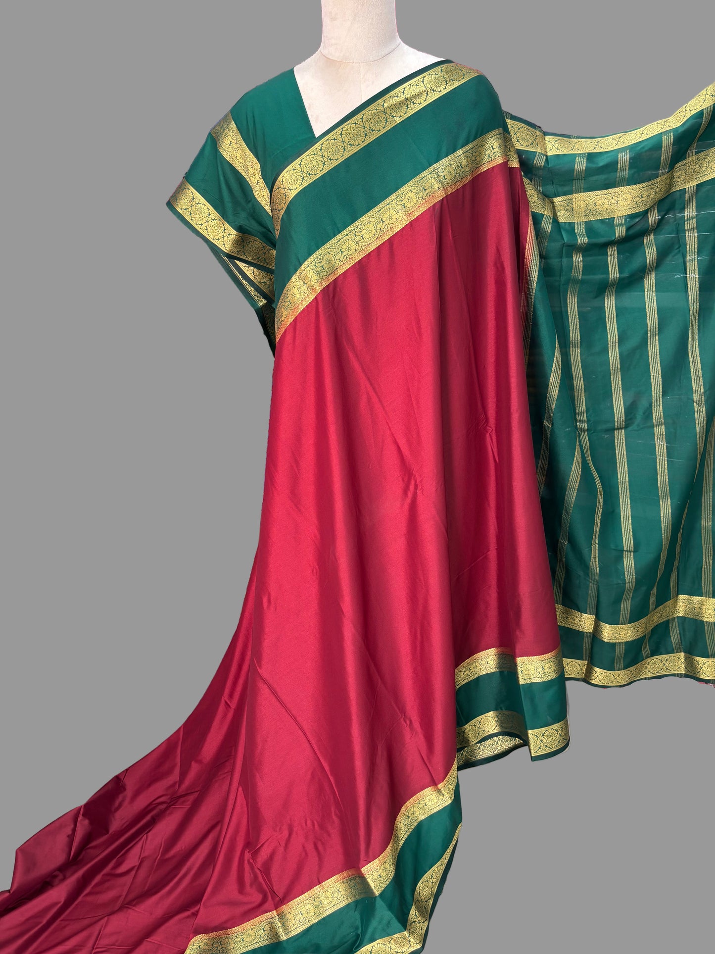 Semi Mysore Crepe (Premium, Floral Bentex Border)