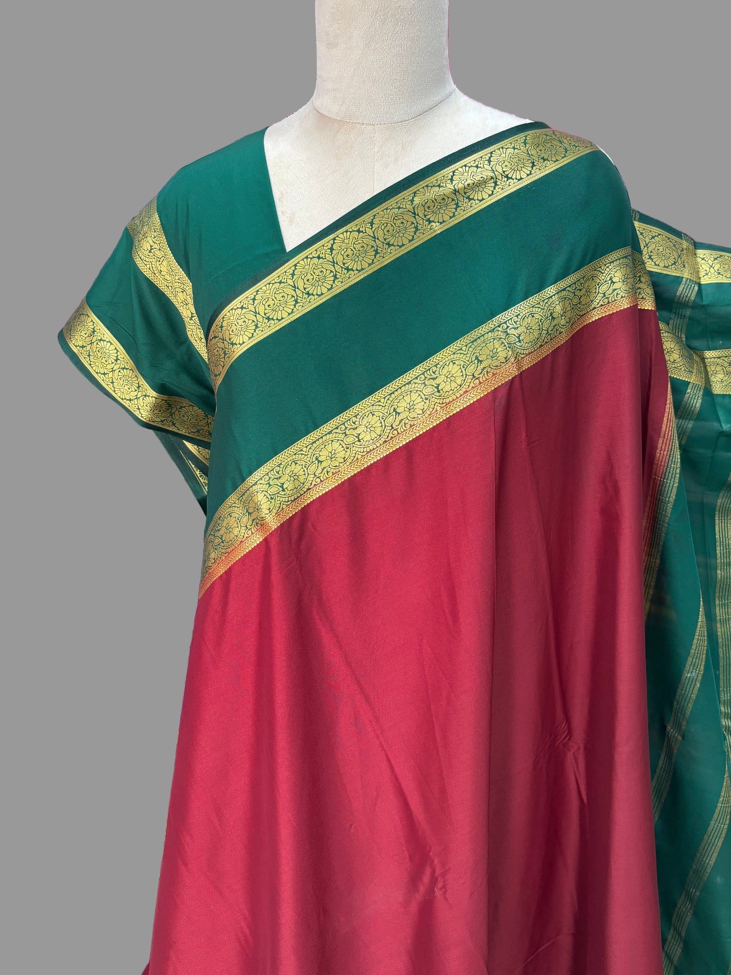 Semi Mysore Crepe (Premium, Floral Bentex Border)