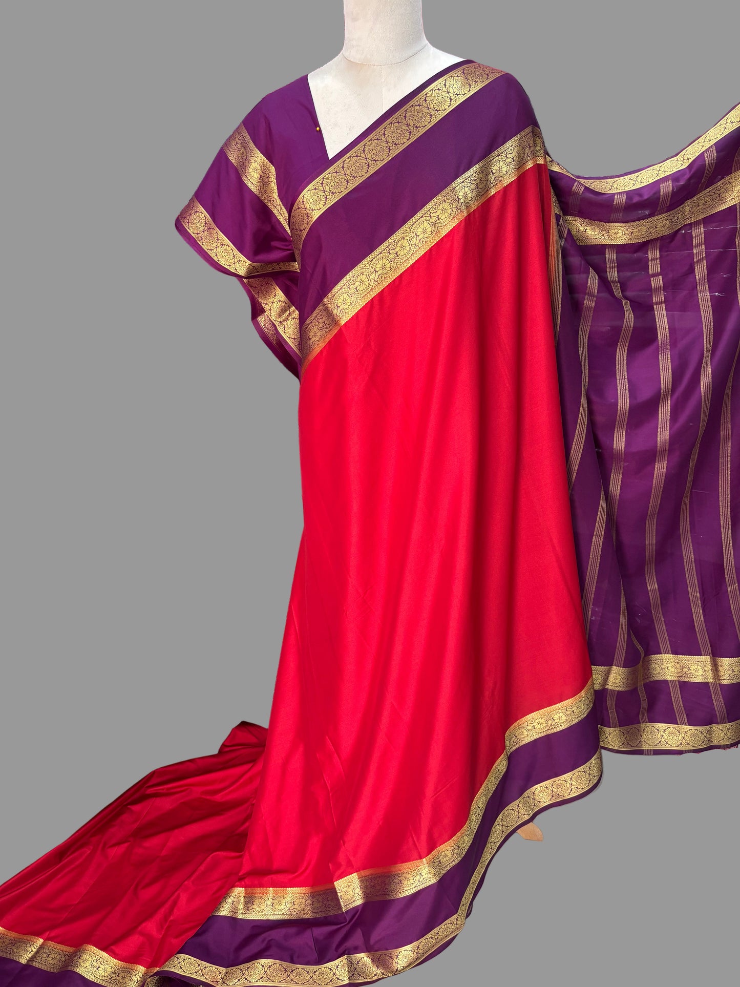 Semi Mysore Crepe (Premium, Floral Bentex Border)