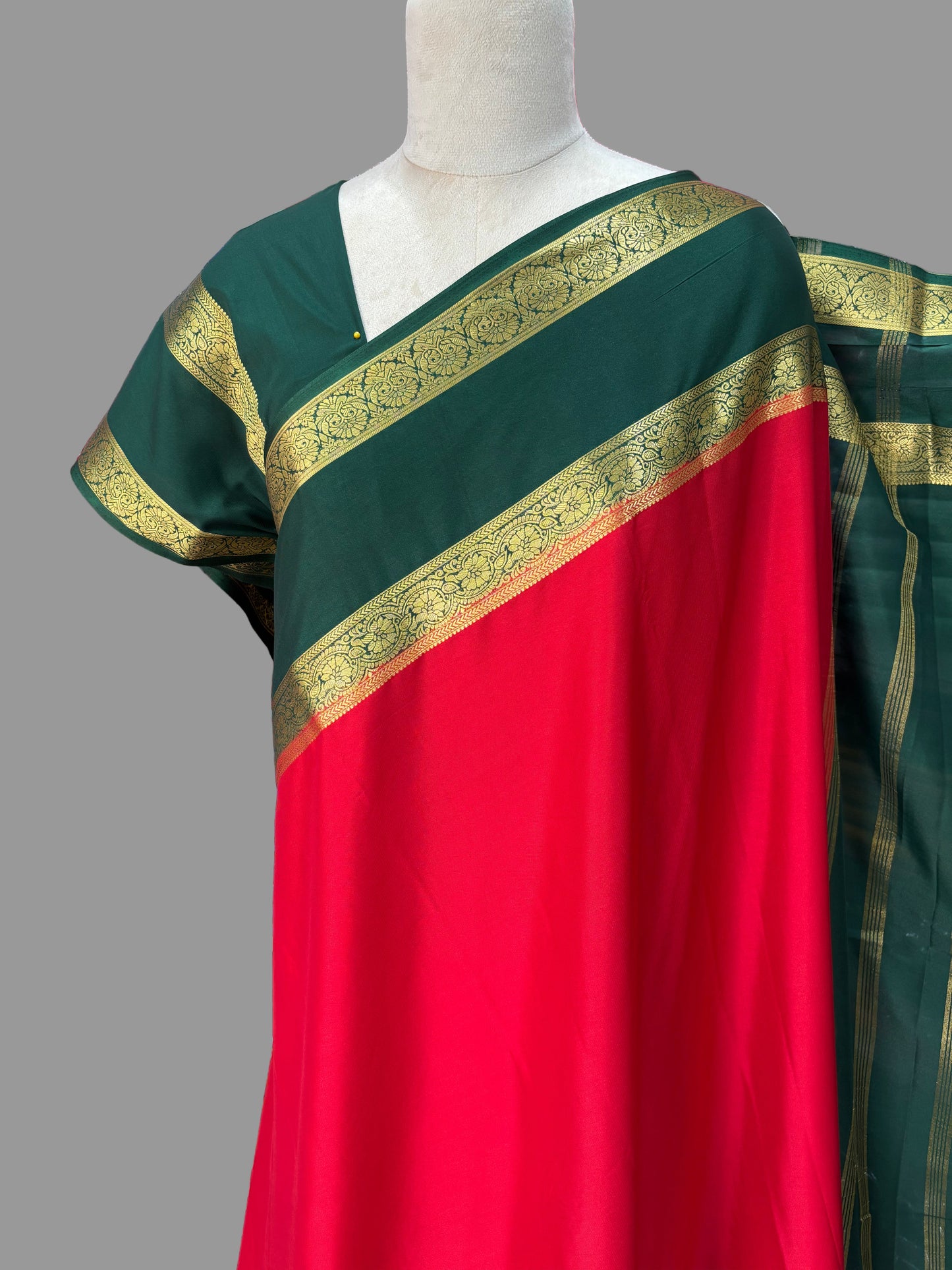 Semi Mysore Crepe (Premium, Floral Bentex Border)