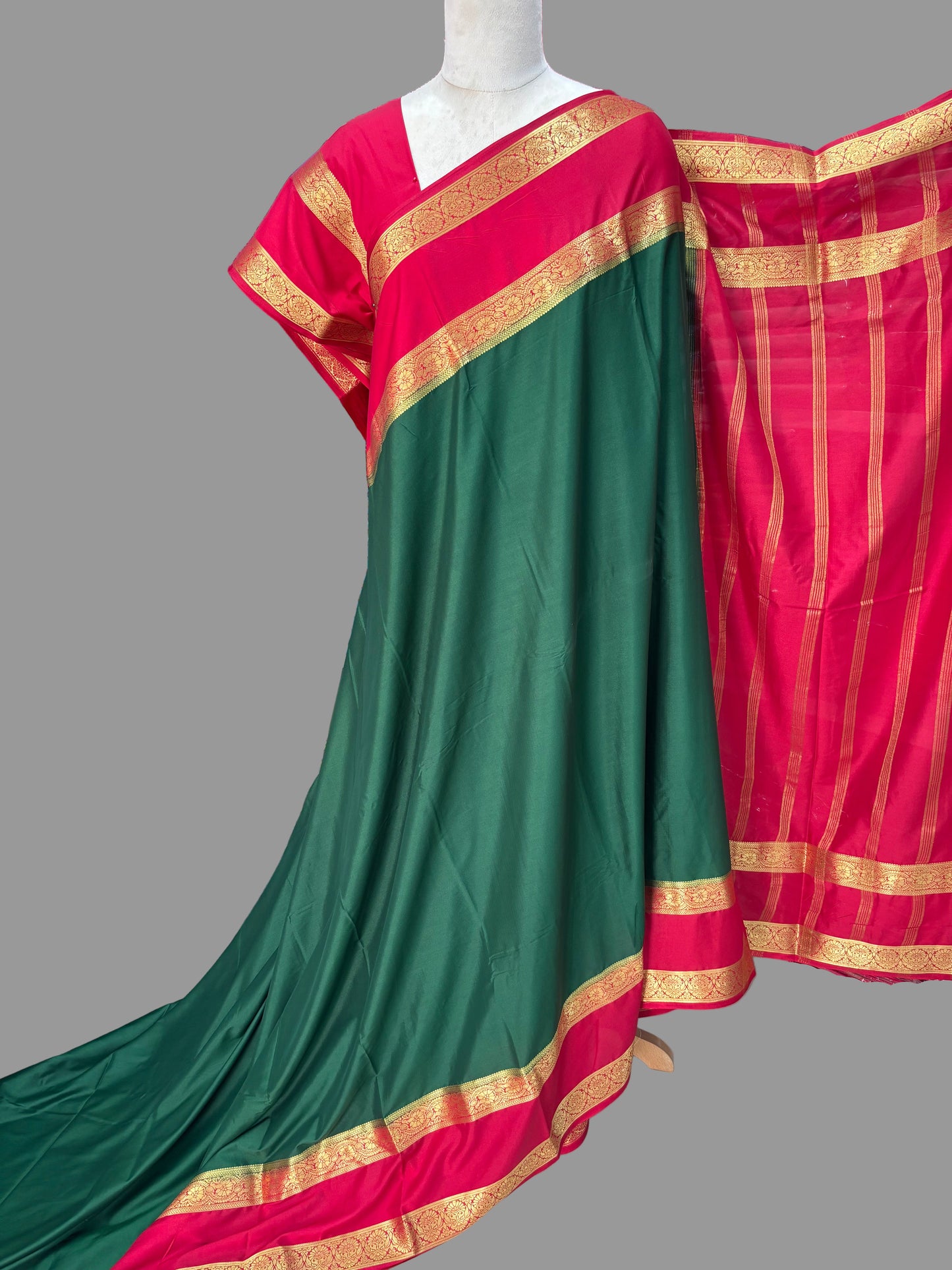 Semi Mysore Crepe (Premium, Floral Bentex Border)