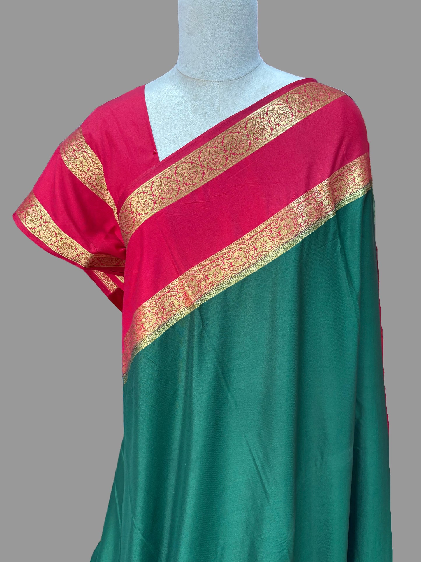 Semi Mysore Crepe (Premium, Floral Bentex Border)