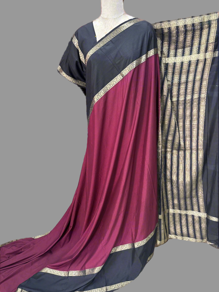 Semi Mysore Crepe (Piping Bentex Border)