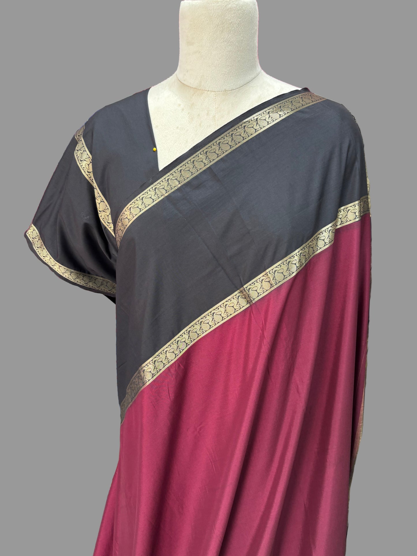 Semi Mysore Crepe (Piping Bentex Border)