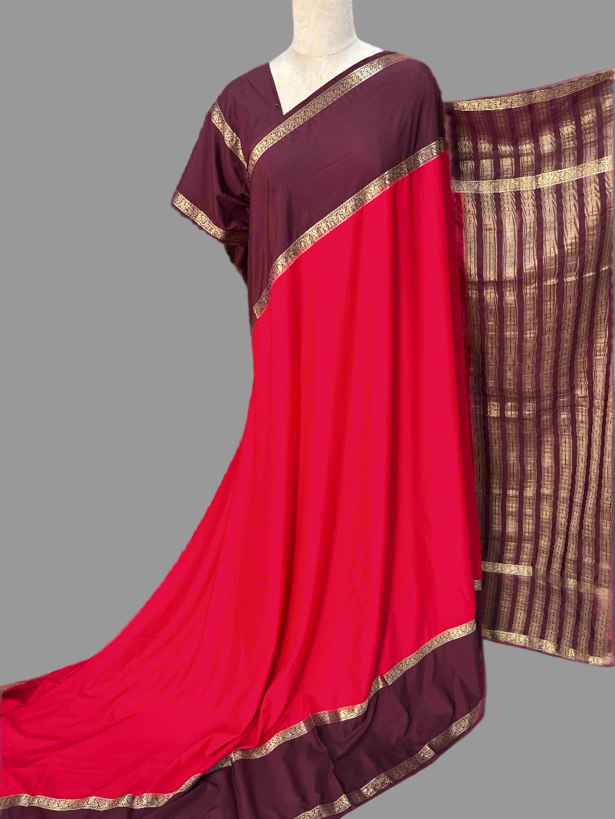 Semi Mysore Crepe (Piping Bentex Border)