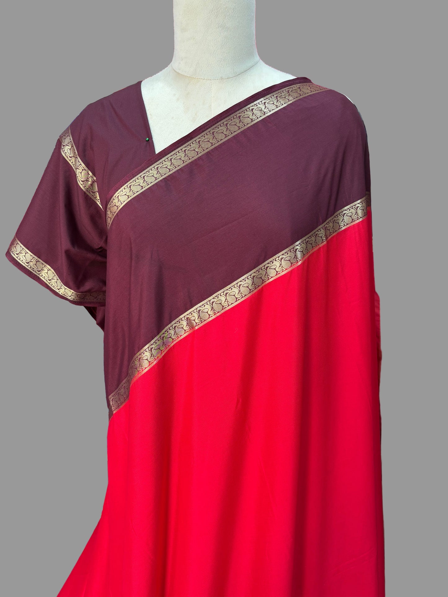 Semi Mysore Crepe (Piping Bentex Border)