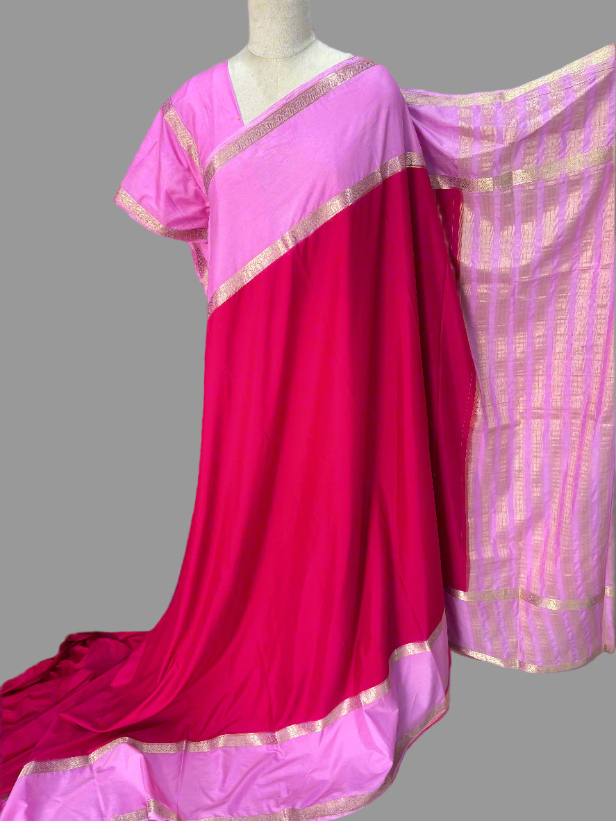 Semi Mysore Crepe (Piping Bentex Border)