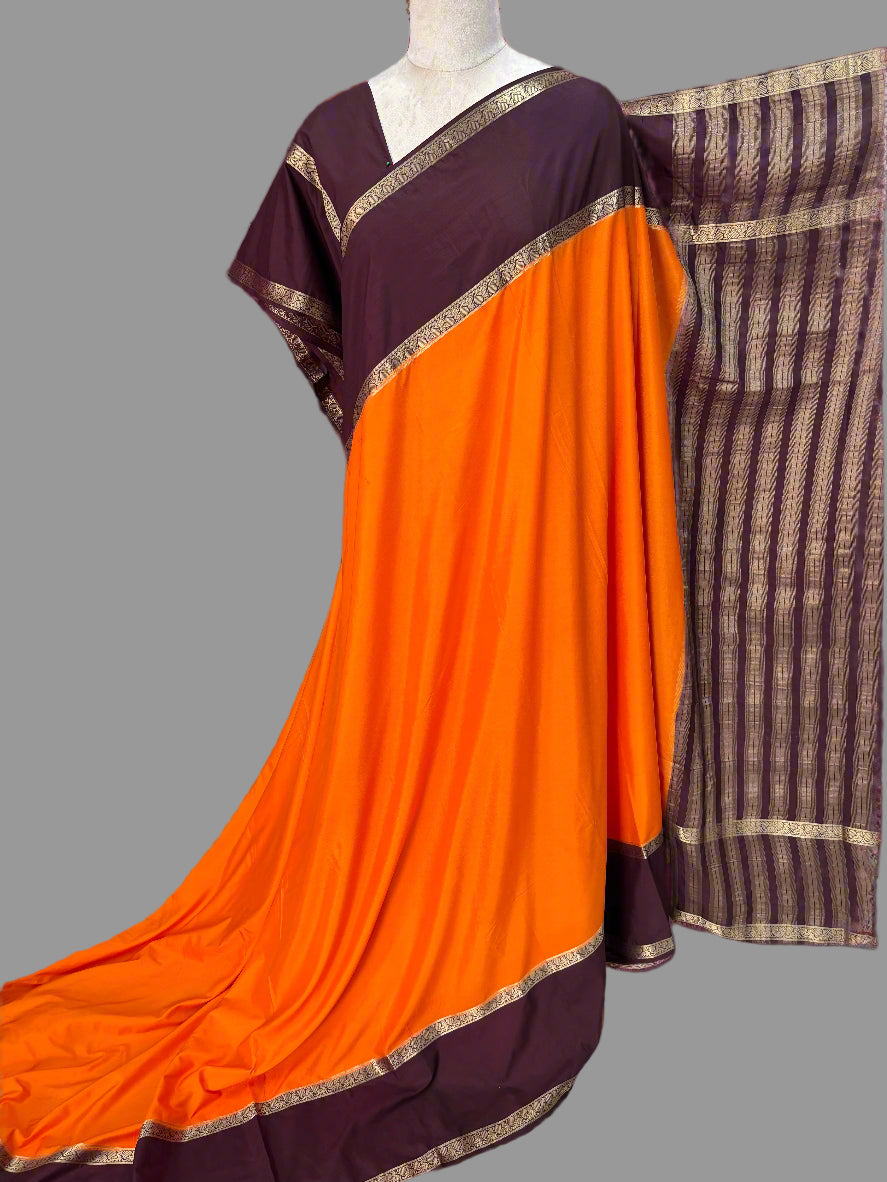 Semi Mysore Crepe (Piping Bentex Border)