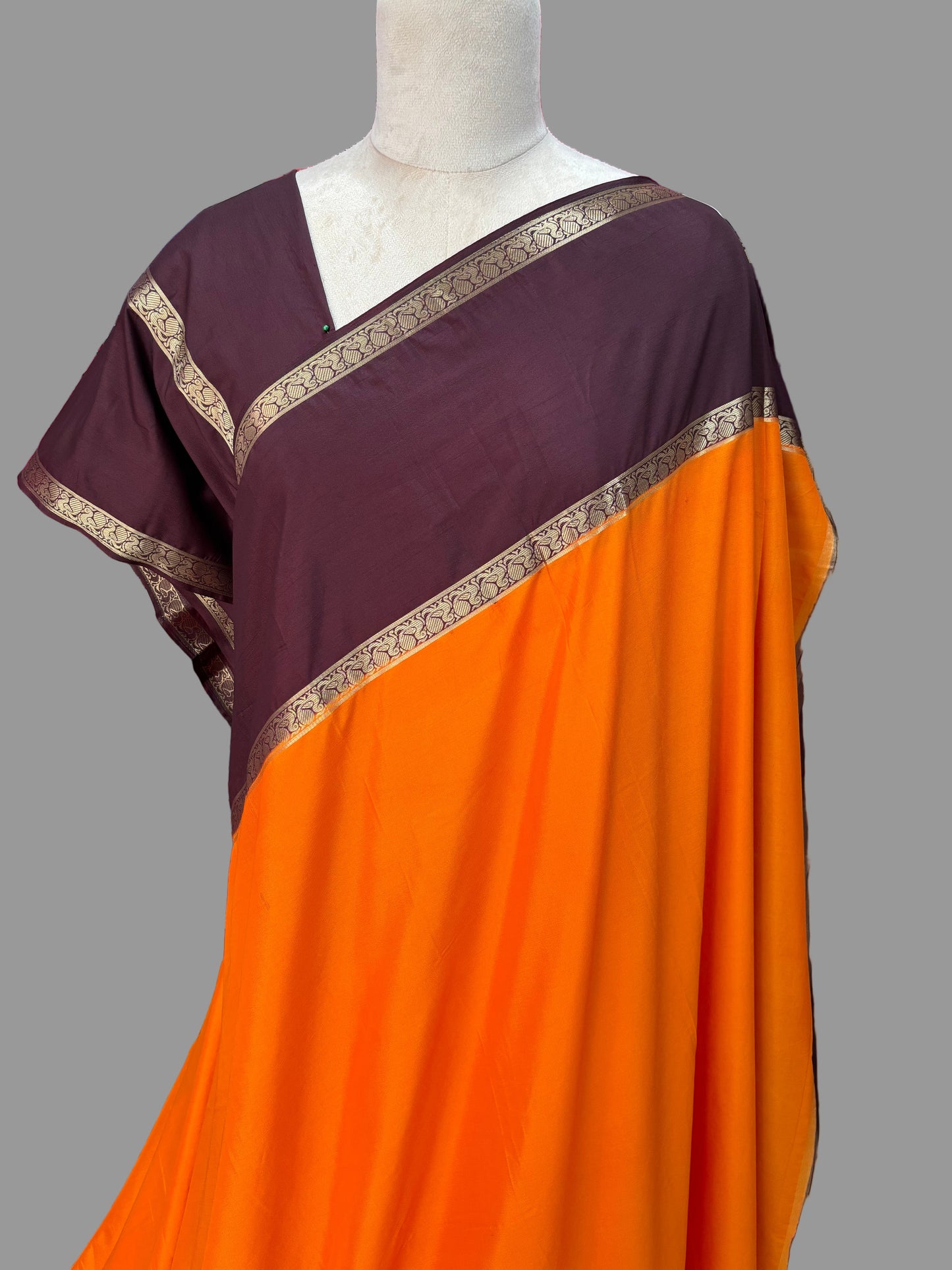 Semi Mysore Crepe (Piping Bentex Border)