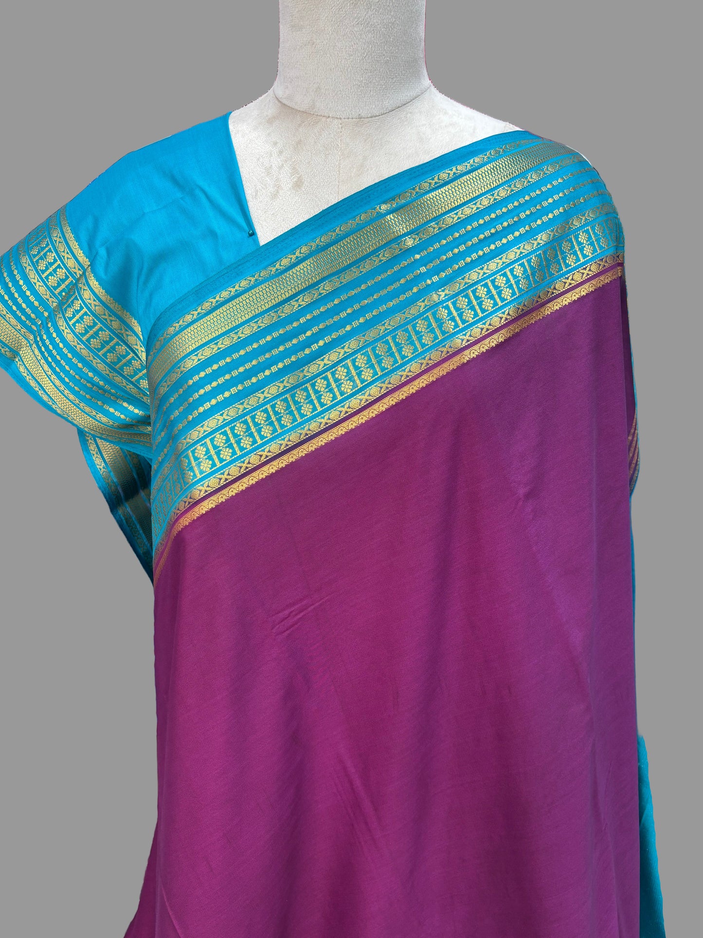 Semi Mysore Crepe (Medium Sequence Border)