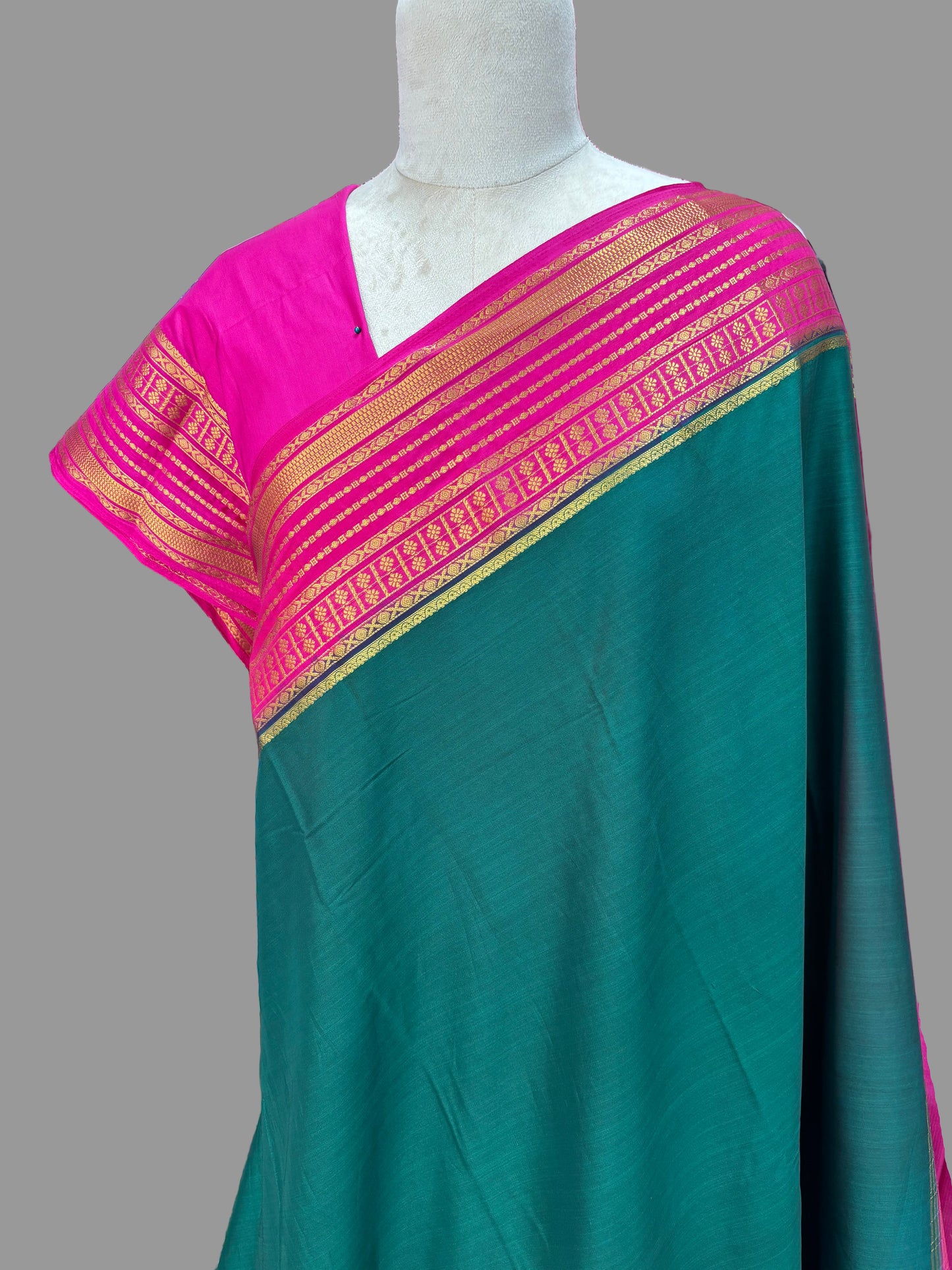 Semi Mysore Crepe (Medium Sequence Border)