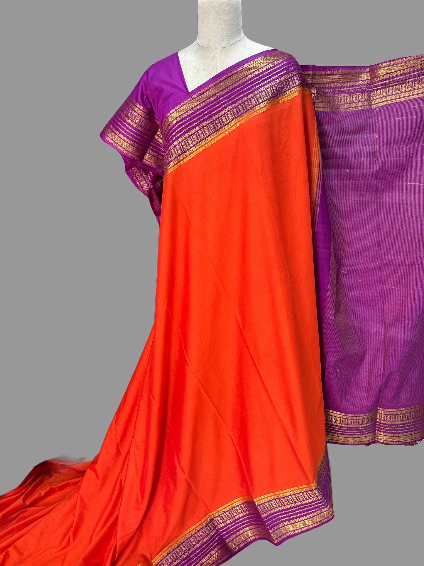 Semi Mysore Crepe (Medium Sequence Border)