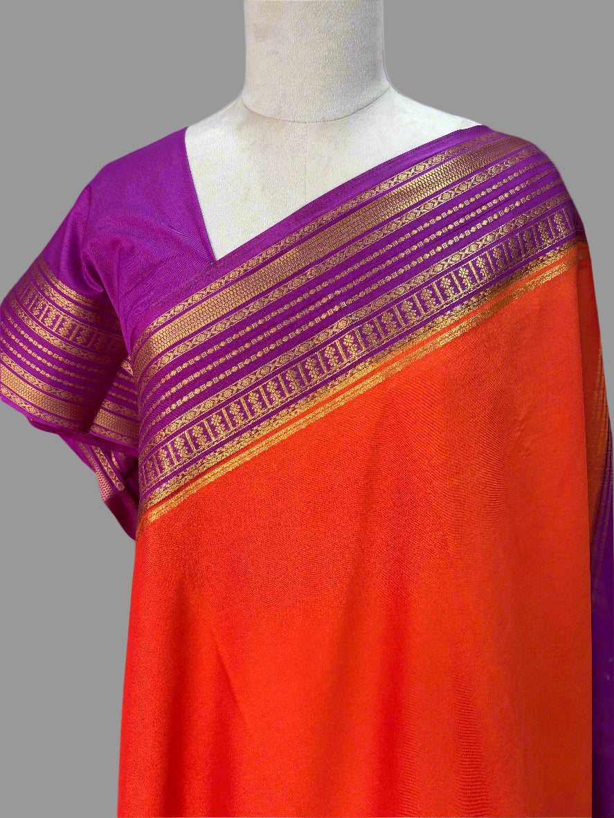 Semi Mysore Crepe (Medium Sequence Border)