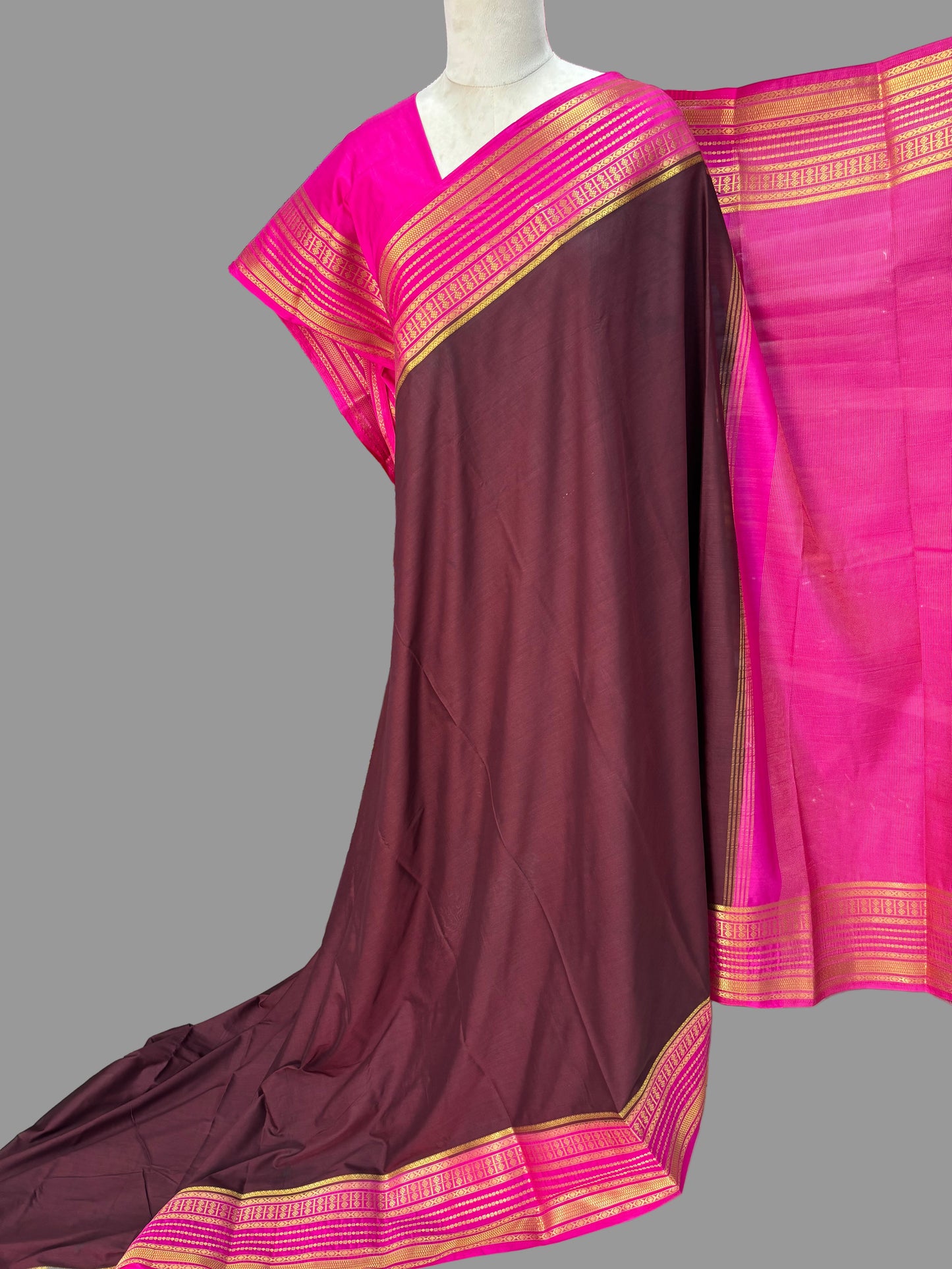 Semi Mysore Crepe (Medium Sequence Border)