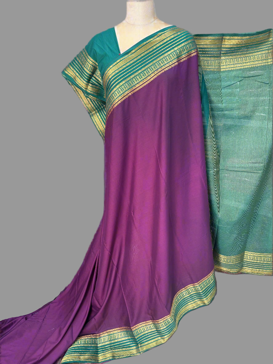 Semi Mysore Crepe (Medium Sequence Border)