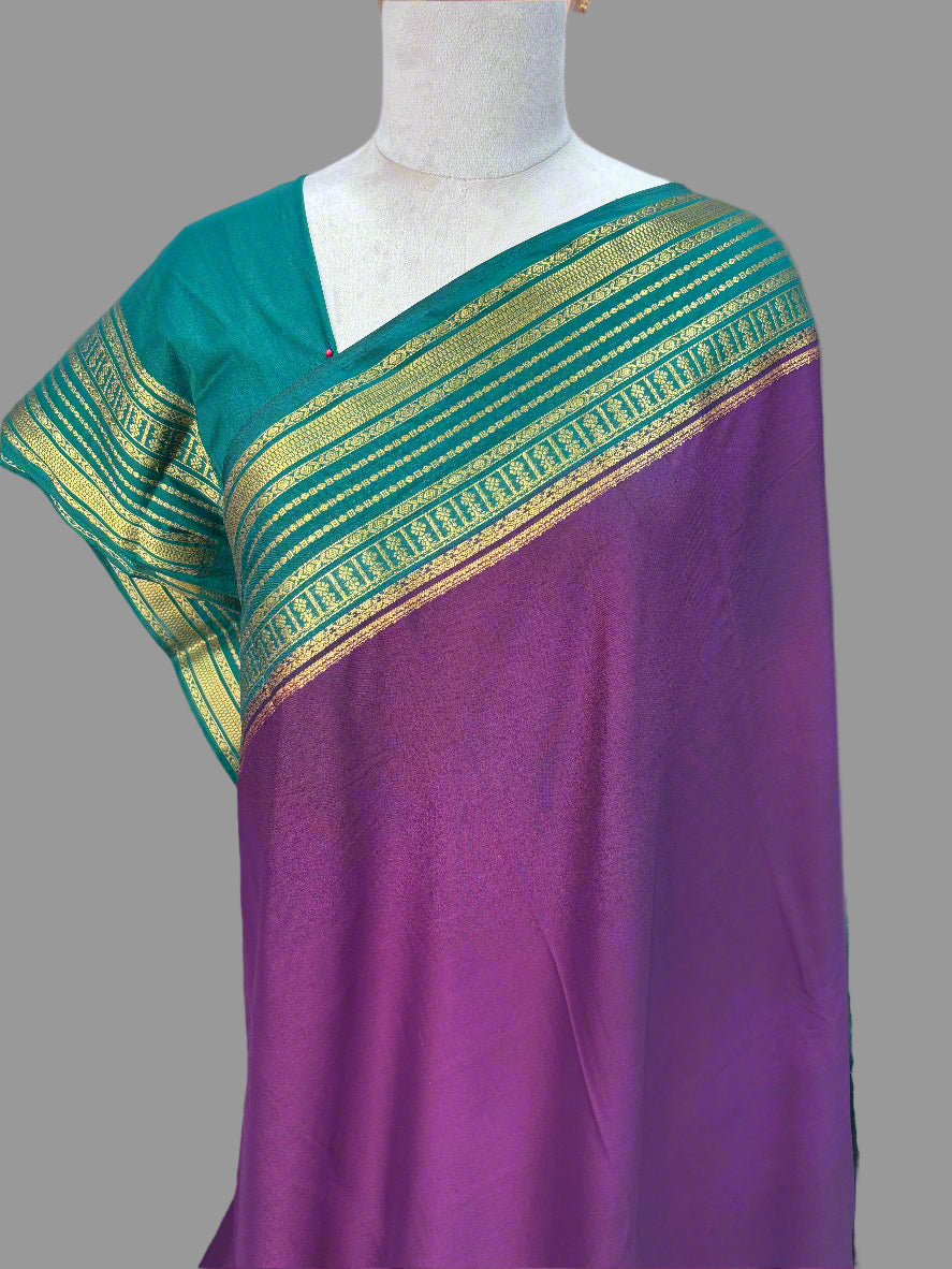 Semi Mysore Crepe (Medium Sequence Border)