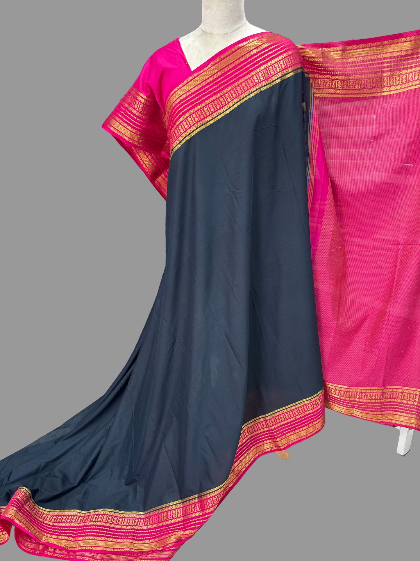 Semi Mysore Crepe (Medium Sequence Border)