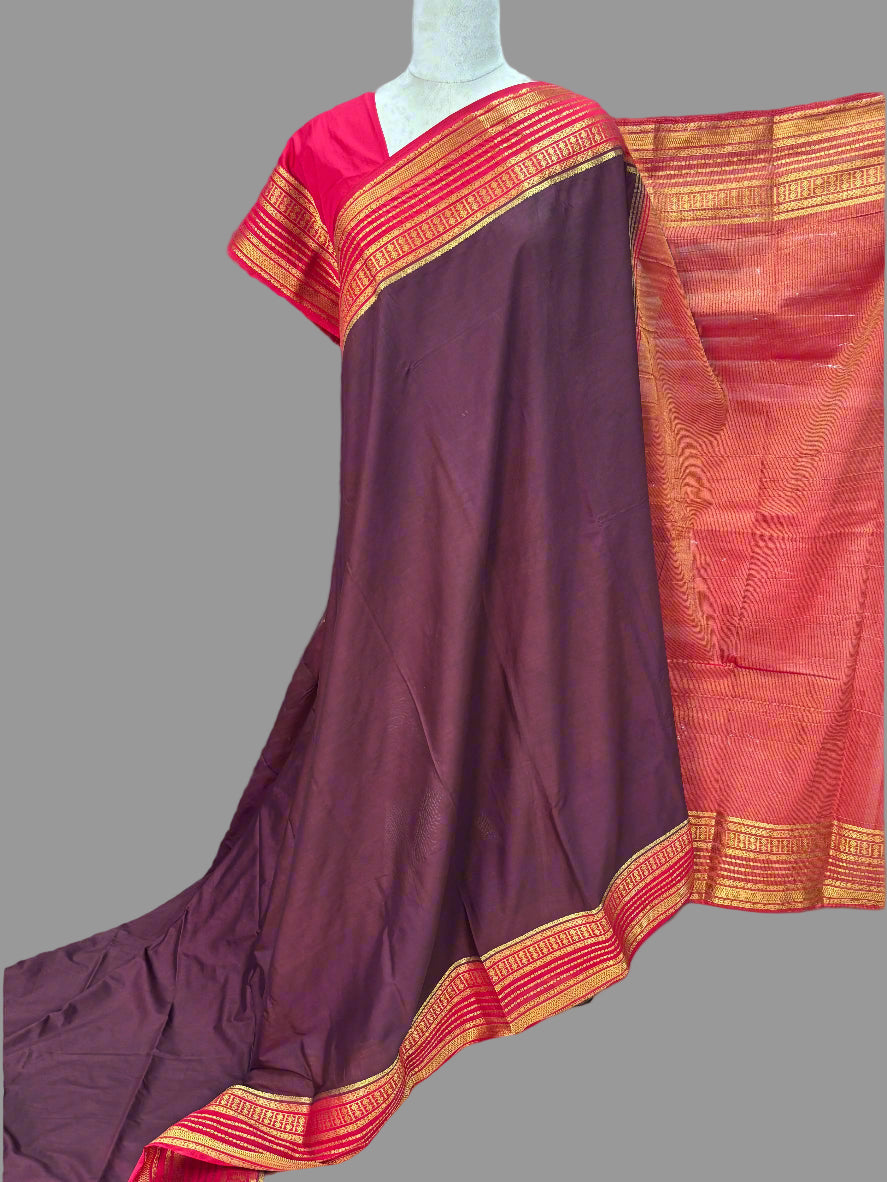 Semi Mysore Crepe (Medium Sequence Border)