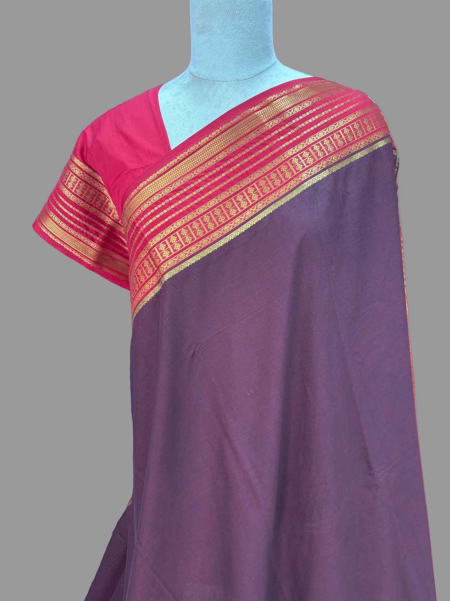 Semi Mysore Crepe (Medium Sequence Border)