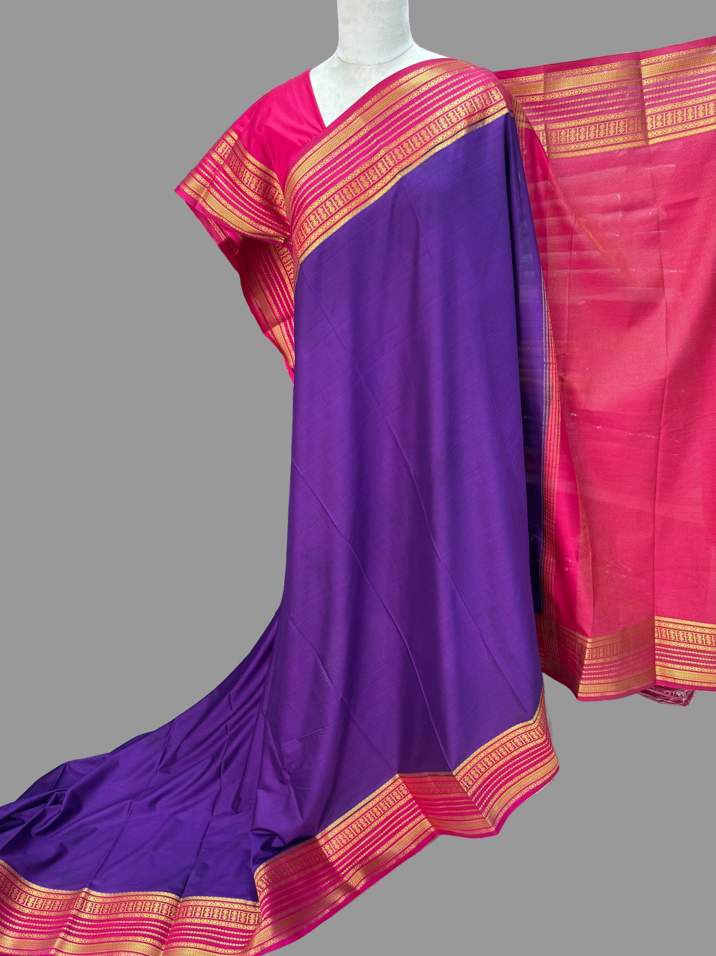 Semi Mysore Crepe (Medium Sequence Border)