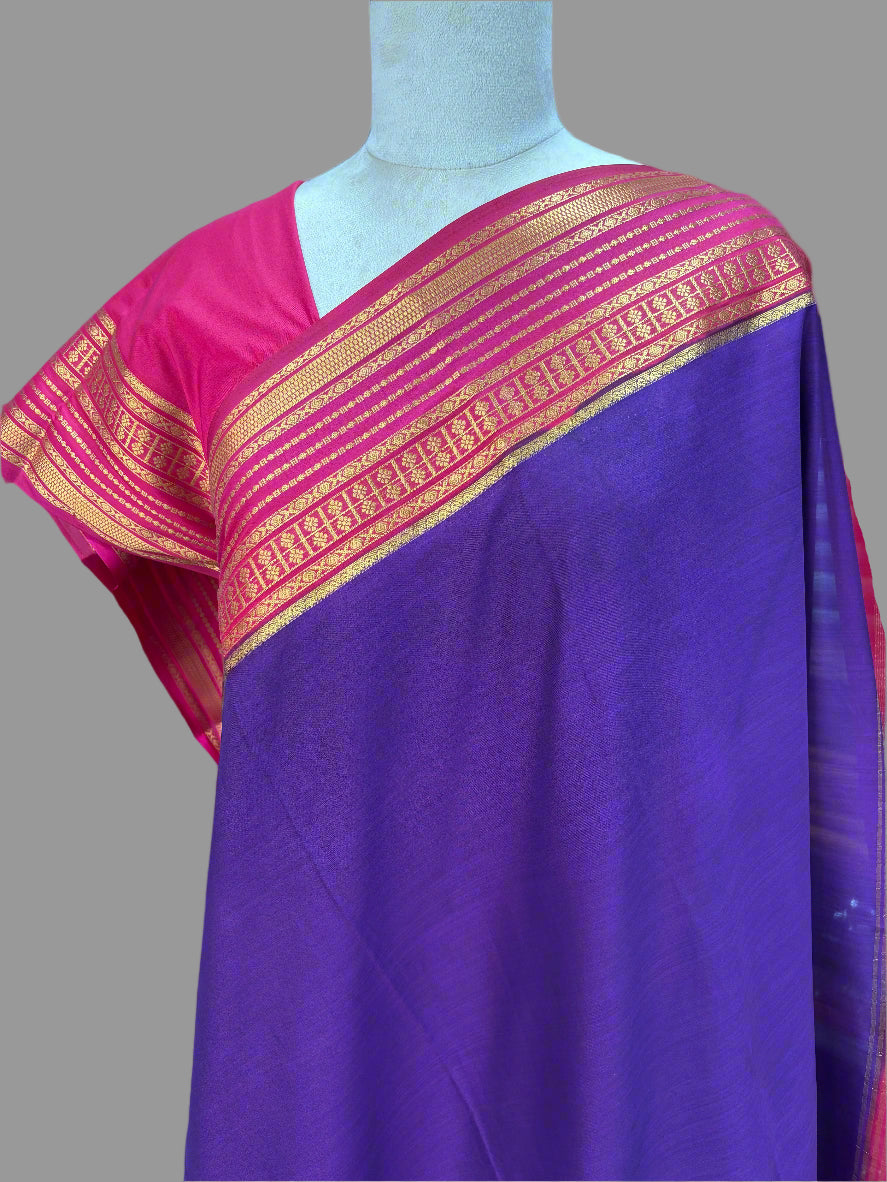 Semi Mysore Crepe (Medium Sequence Border)